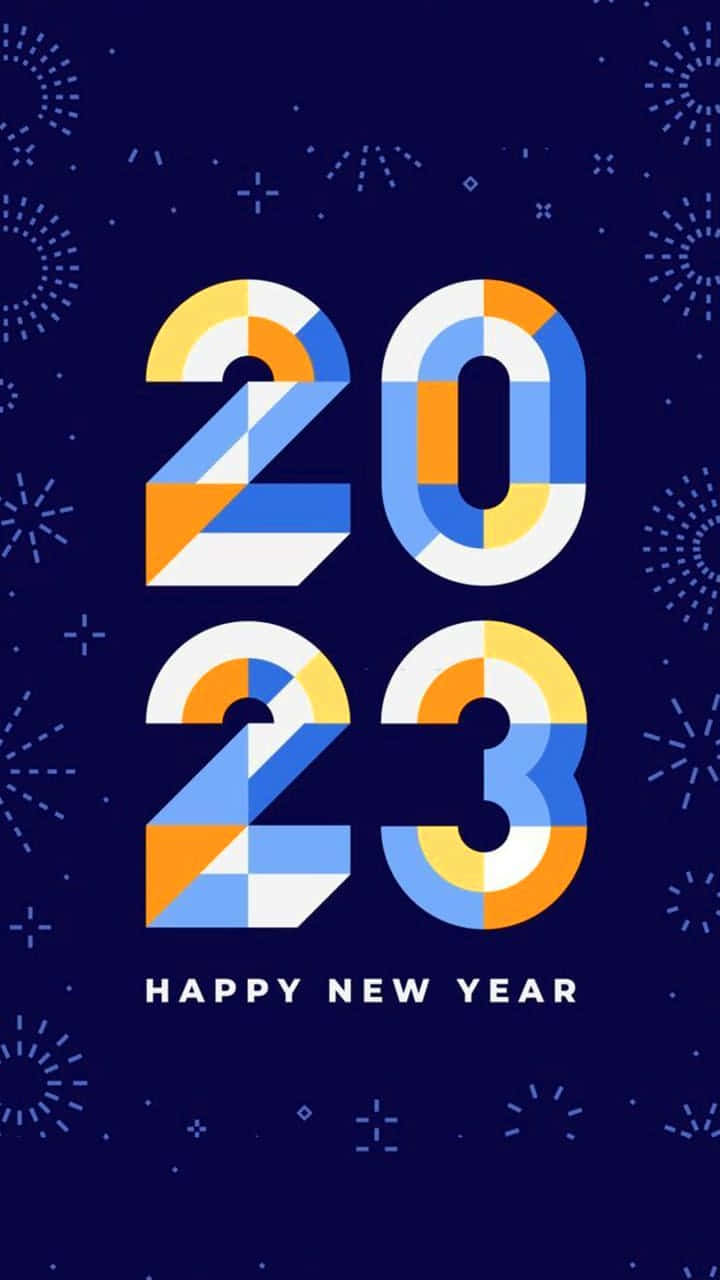 2023, blue, yellow, HD Phone Wallpaper