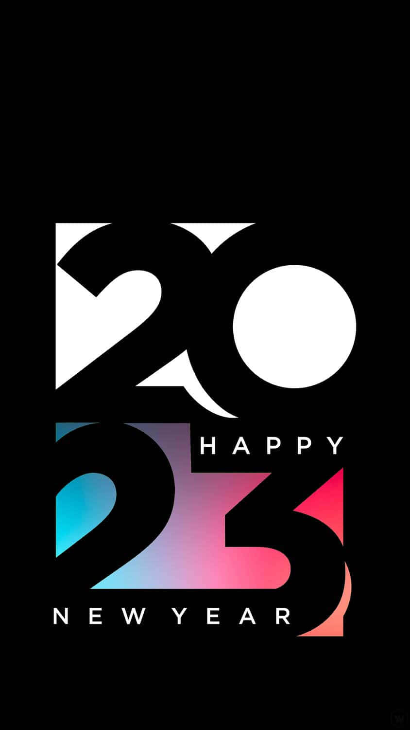 2023, HAPPY NEW YEAR, black background, HD Phone Wallpaper
