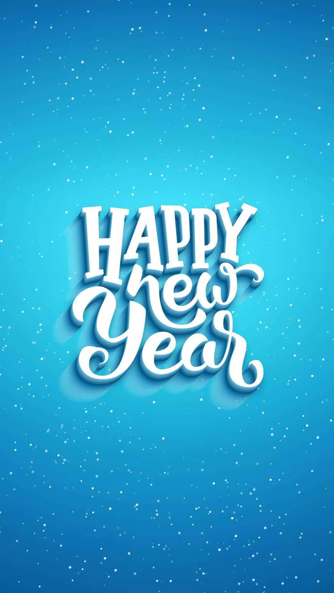 Happy New Year, blue background, gradient blue, Full HD Phone Wallpaper