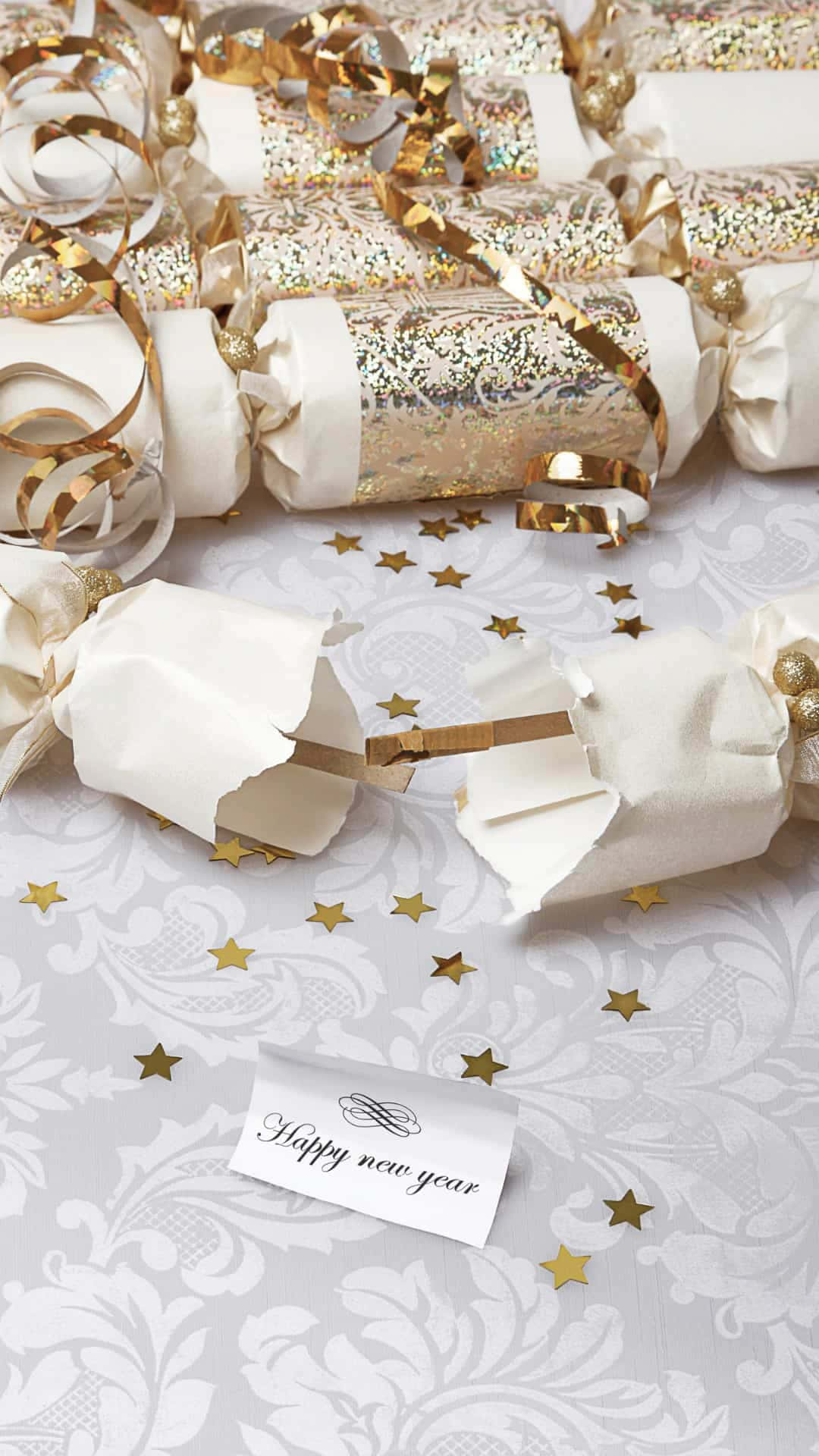 gold, cream, silver damask, Full HD Phone Wallpaper