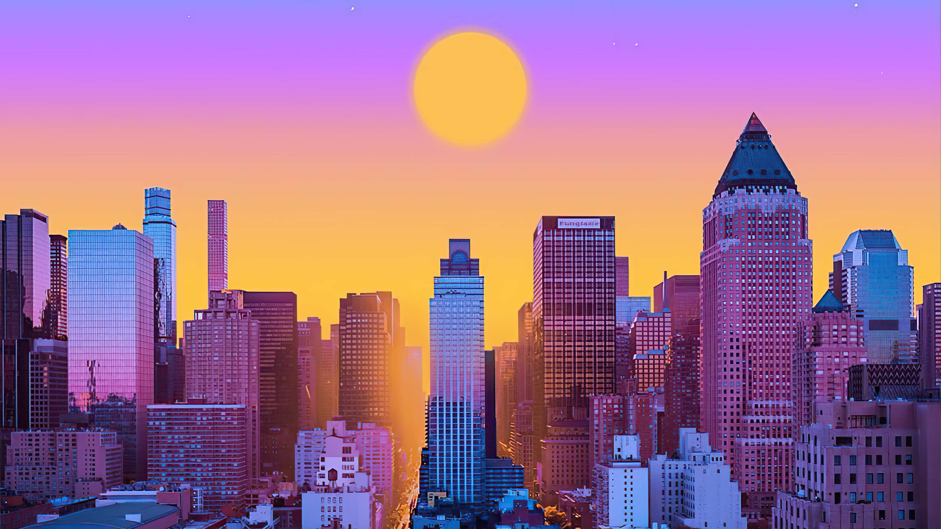 New York Art, cityscape, buildings, 4K Desktop Wallpaper