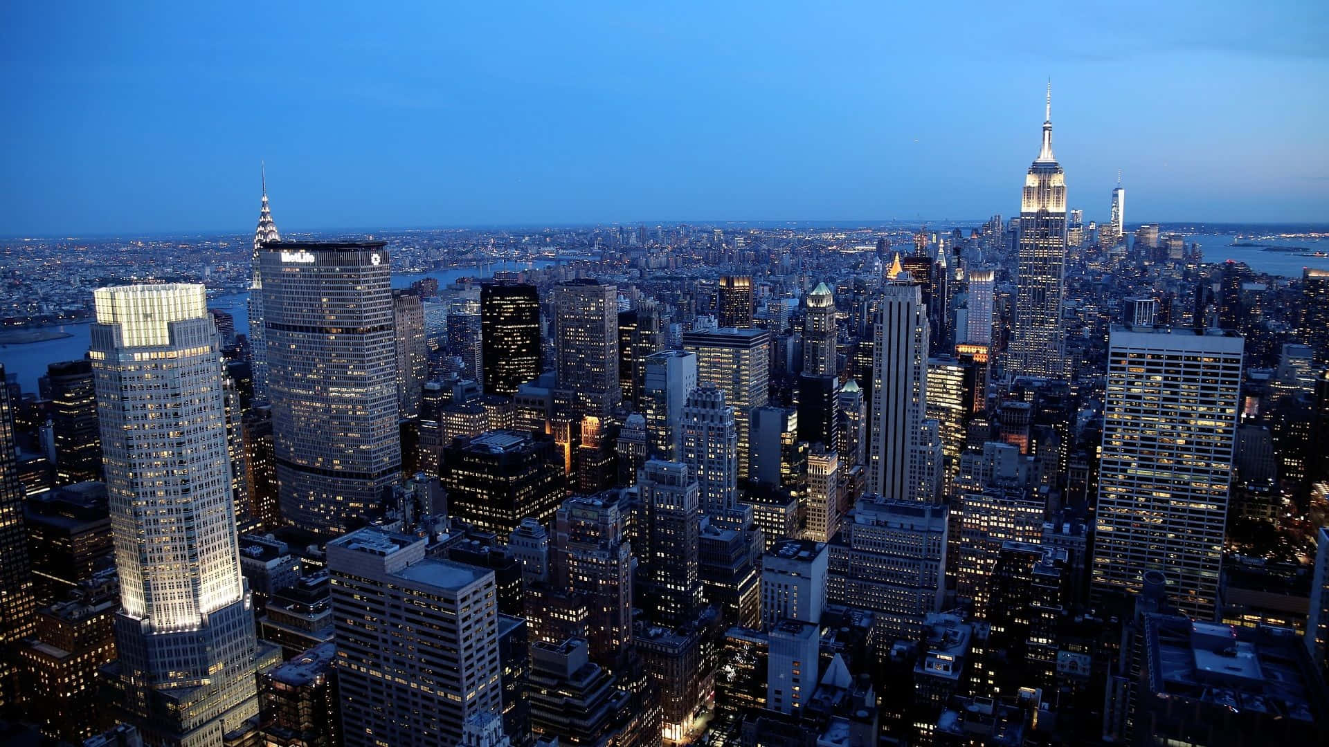 New York City, 4K Ultra HD, twilight, Full HD Desktop Wallpaper