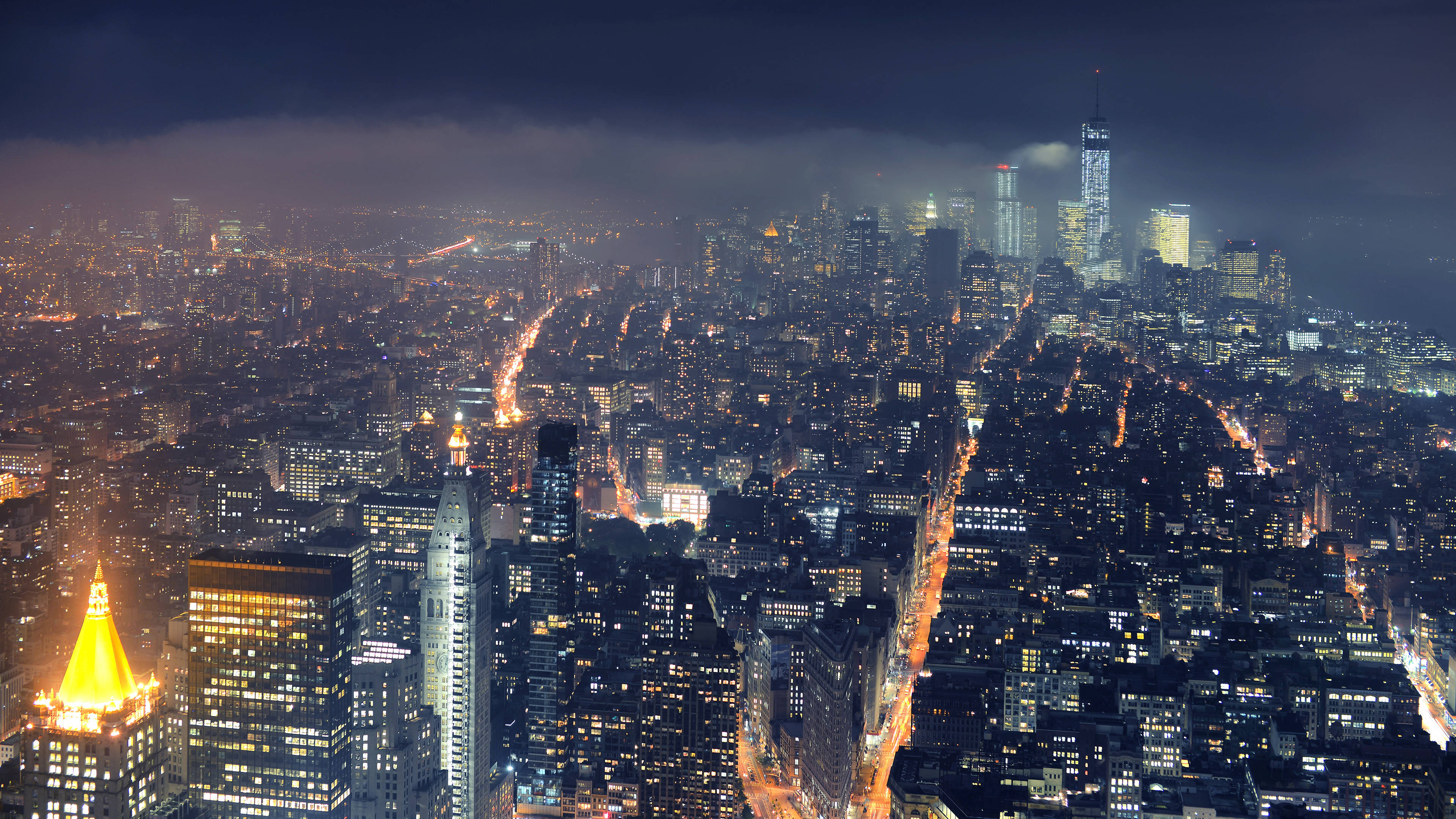 New York City, 4K Ultra HD, foggy skyline, 4K Desktop Wallpaper
