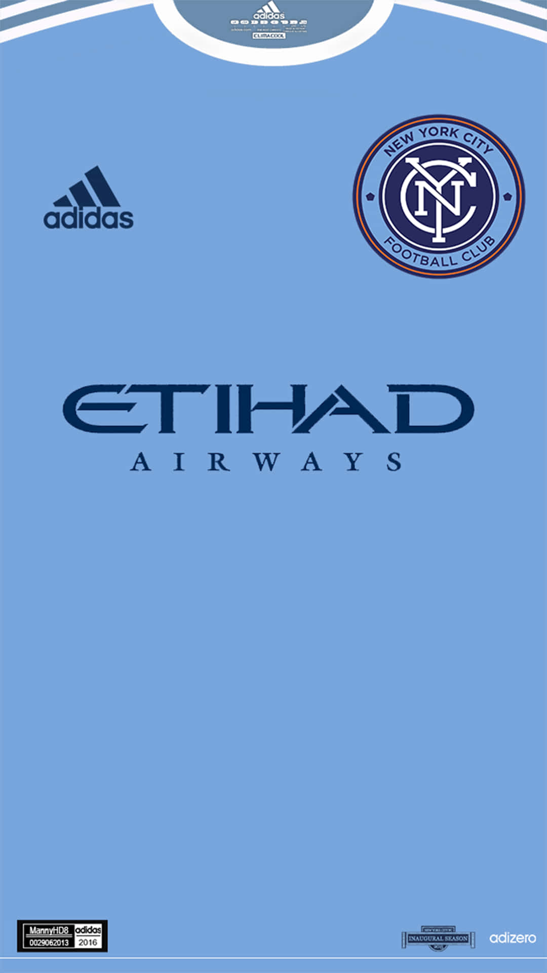 New York City FC, light blue, dark blue, Full HD Phone Wallpaper