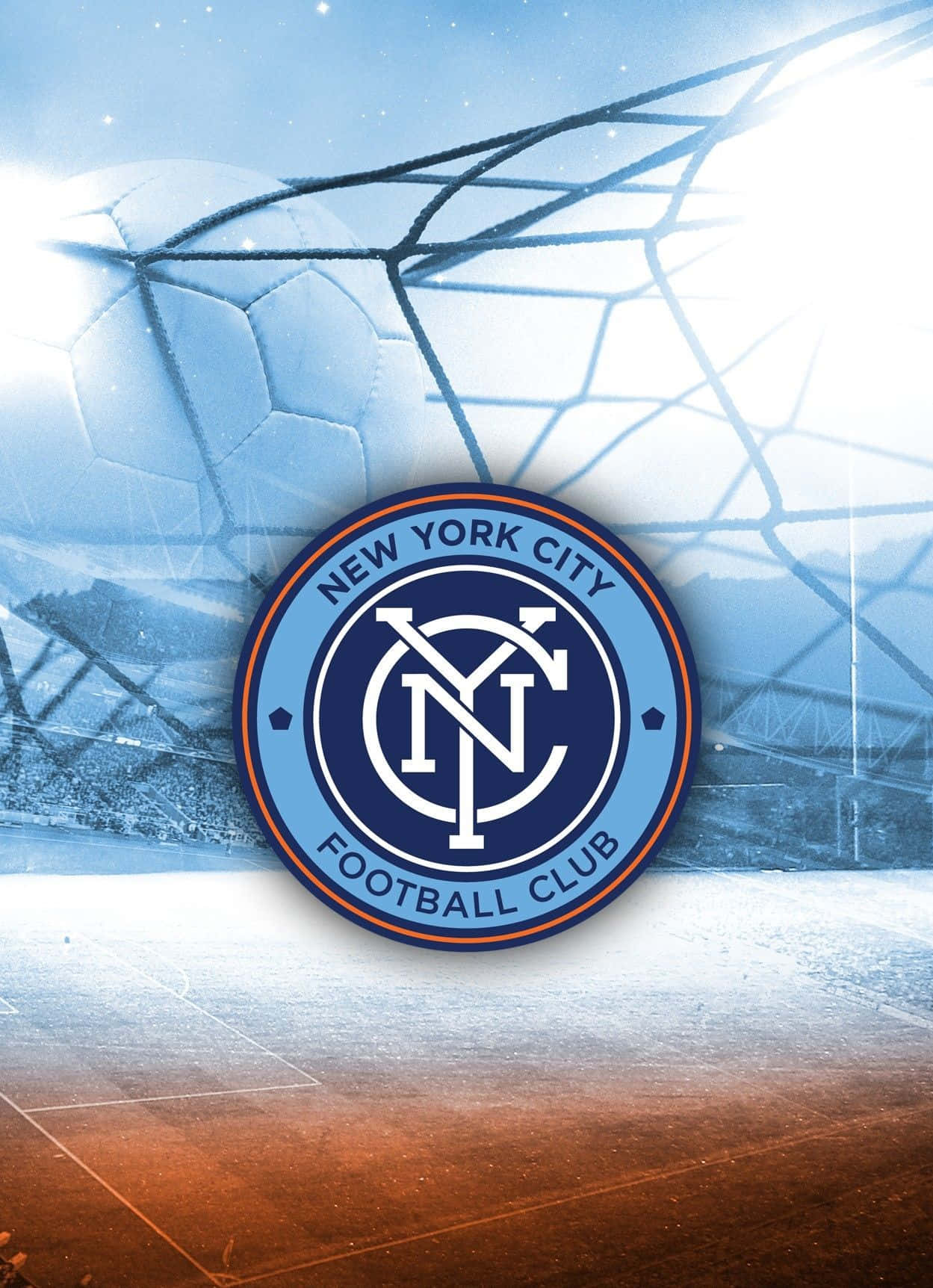 New York City FC, soccer ball, goal net, HD Phone Wallpaper