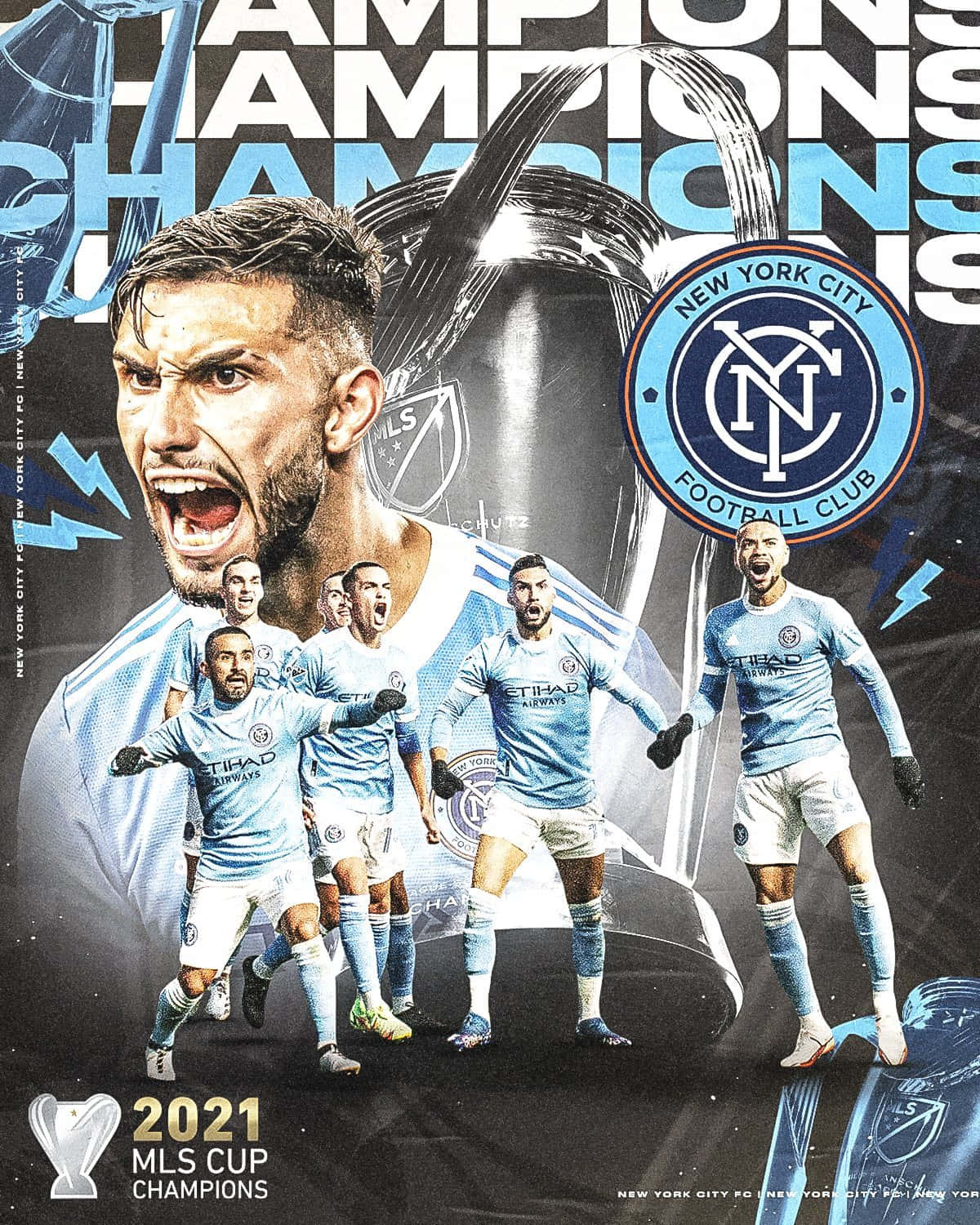 New York City FC, 2021 MLS Cup trophy, dynamic, HD Phone Wallpaper