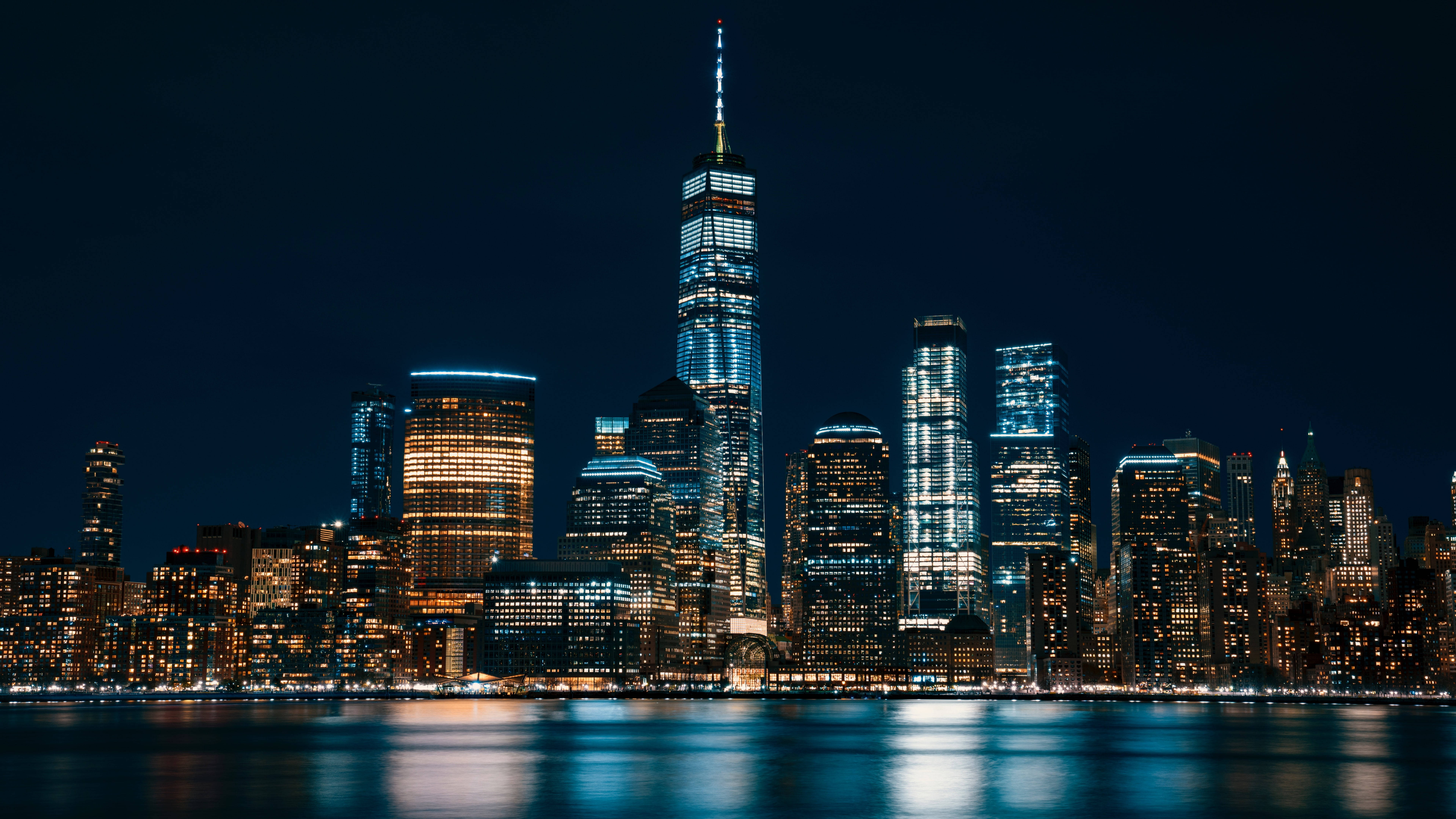 New York City, 8K Ultra HD, nighttime view, 8K Desktop Wallpaper