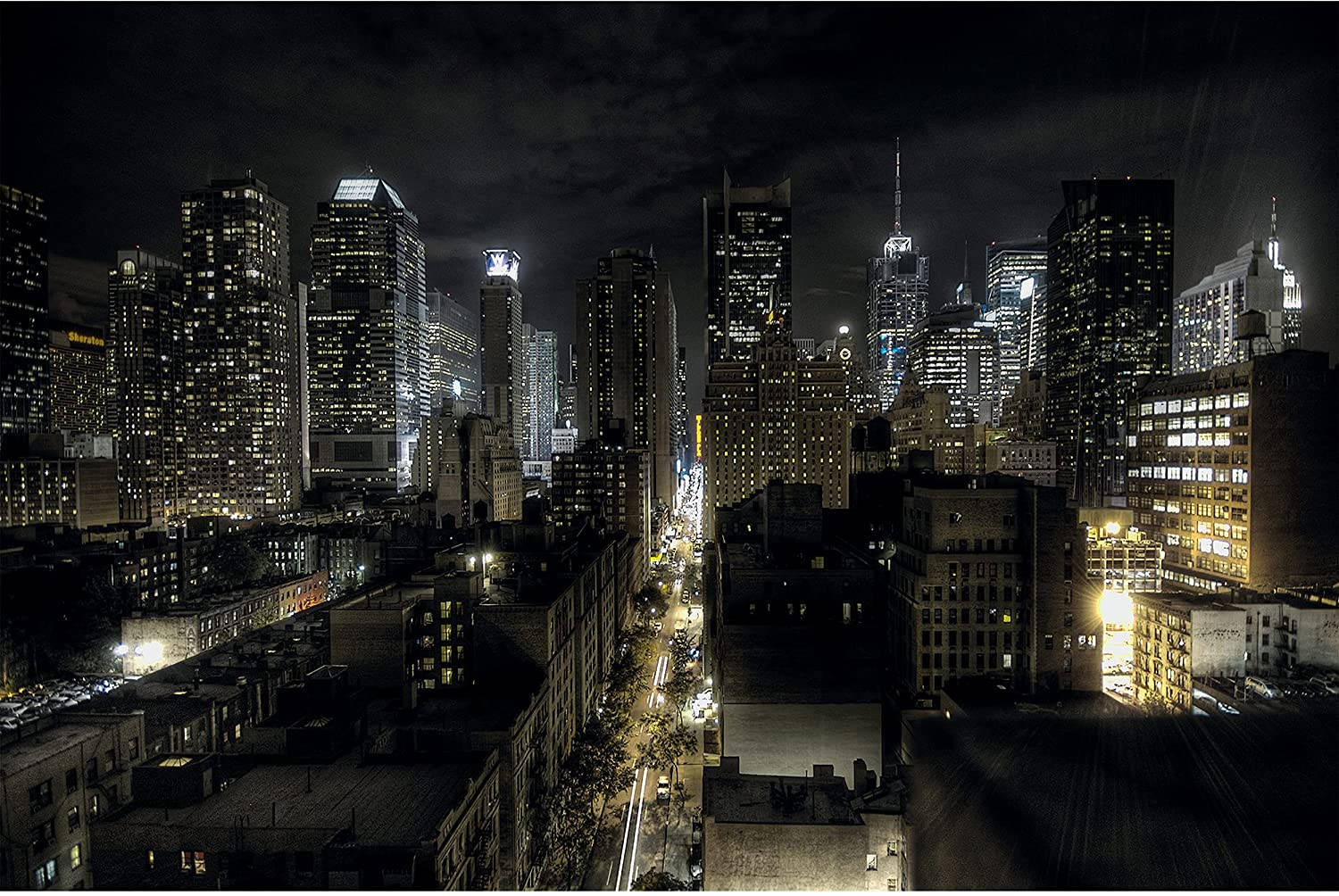 New York, Night, Skyscrapers, HD Desktop Wallpaper