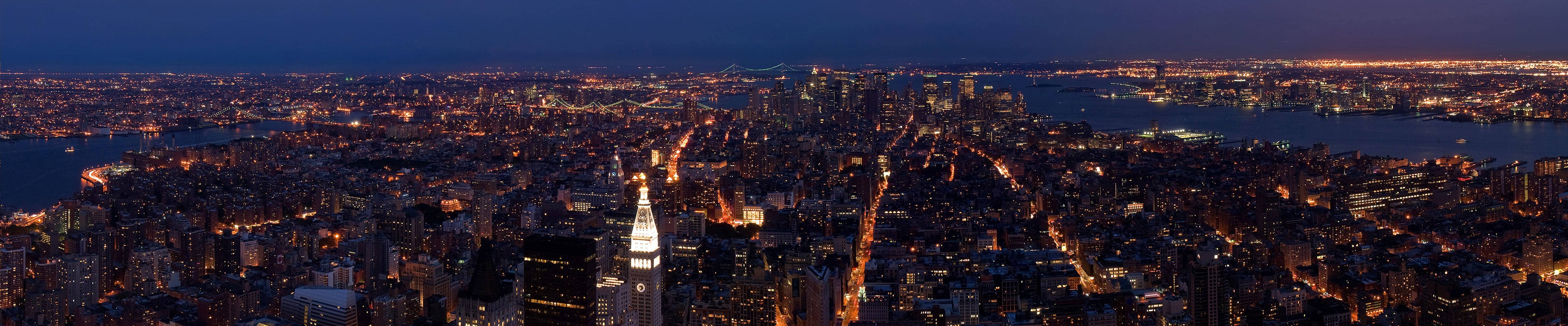New York City, night, skyline, 5K Desktop Wallpaper