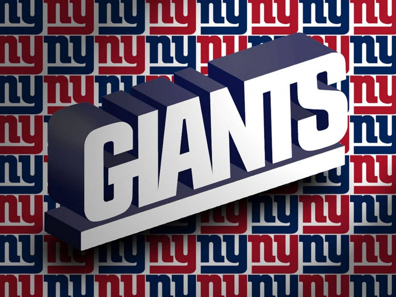 New York Giants Logo, white, 3d, HD Desktop Wallpaper