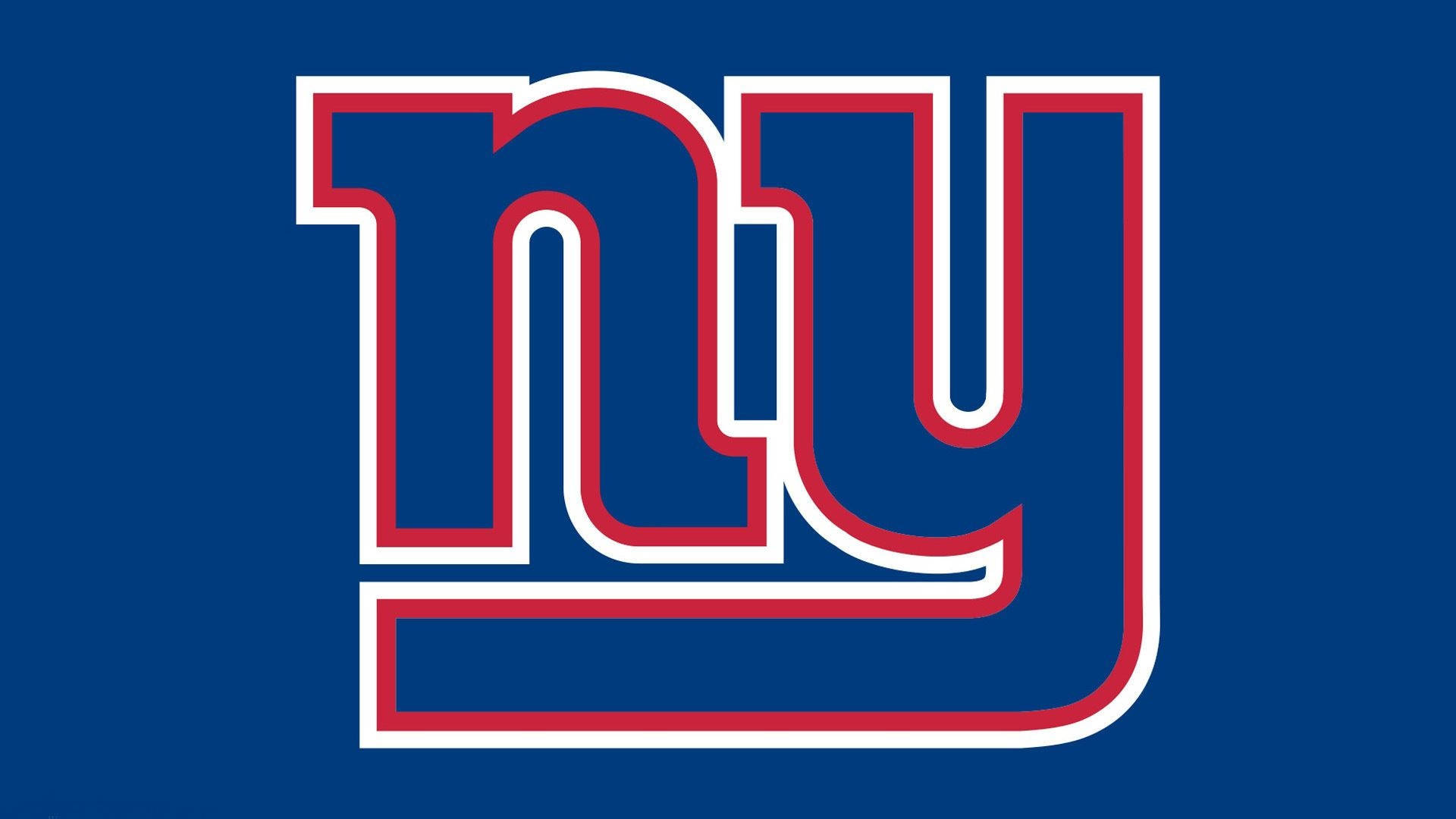 New York Giants, royal blue, red and white outlined ny logo, Full HD Desktop Wallpaper