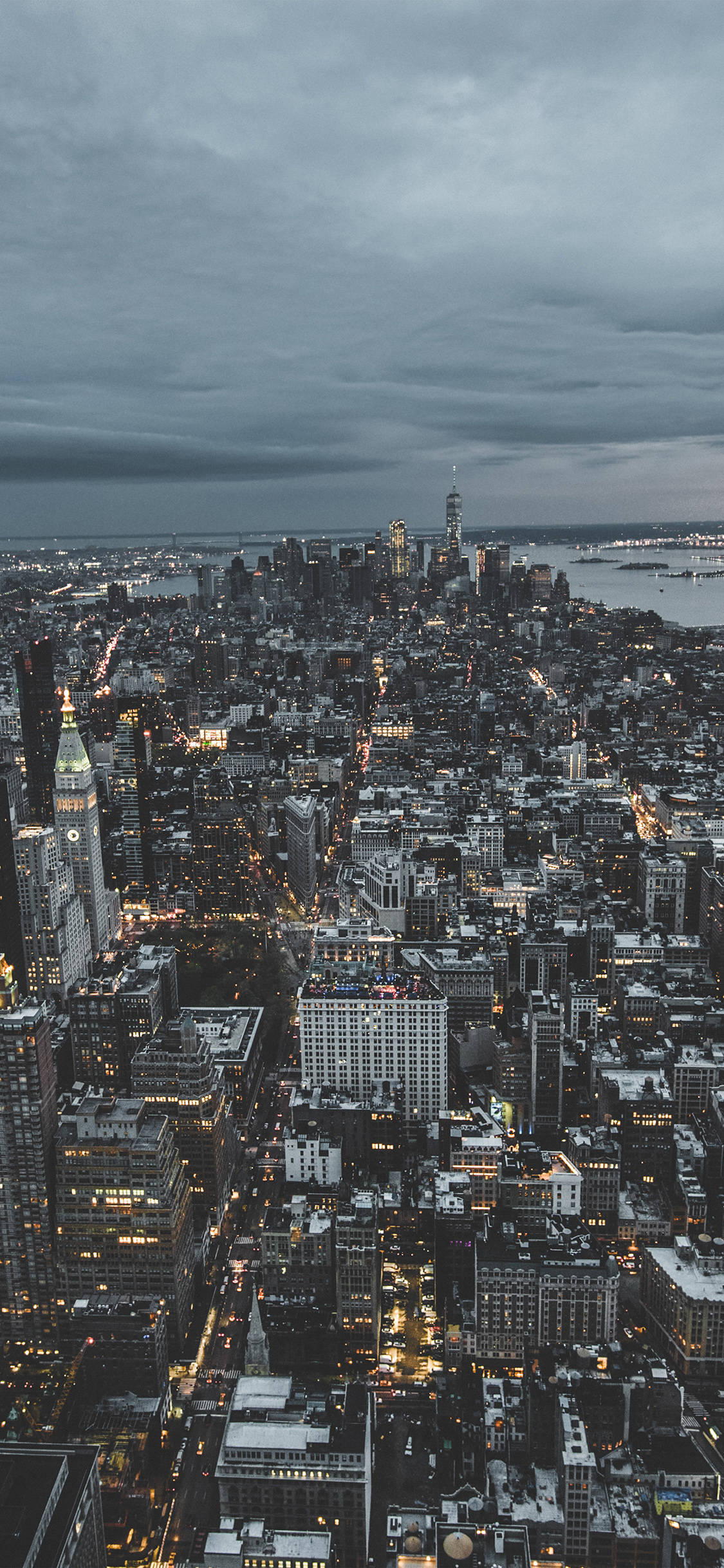 New York HD iPhone, dusk, cityscape, Full HD Phone Wallpaper