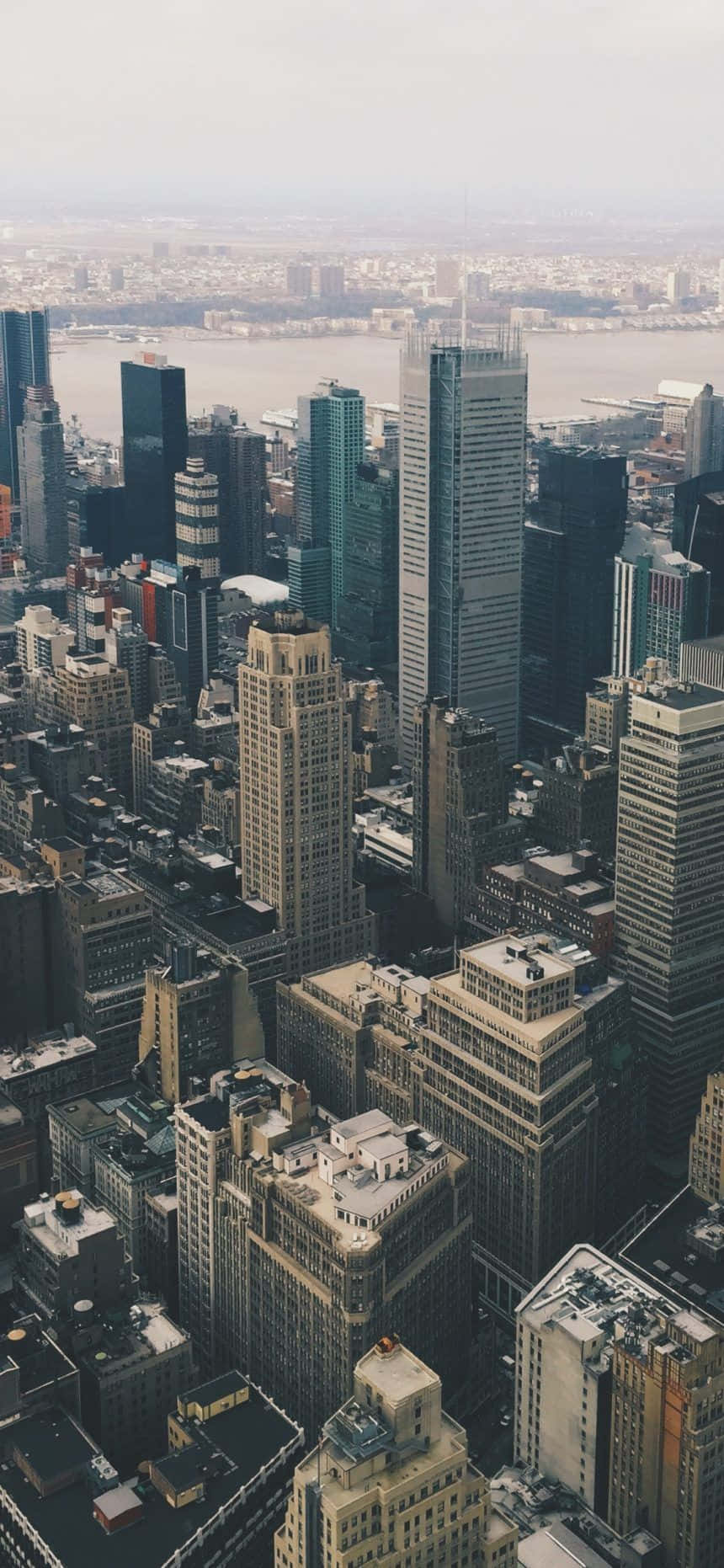 New York, iPhone X, aerial view, HD Phone Wallpaper