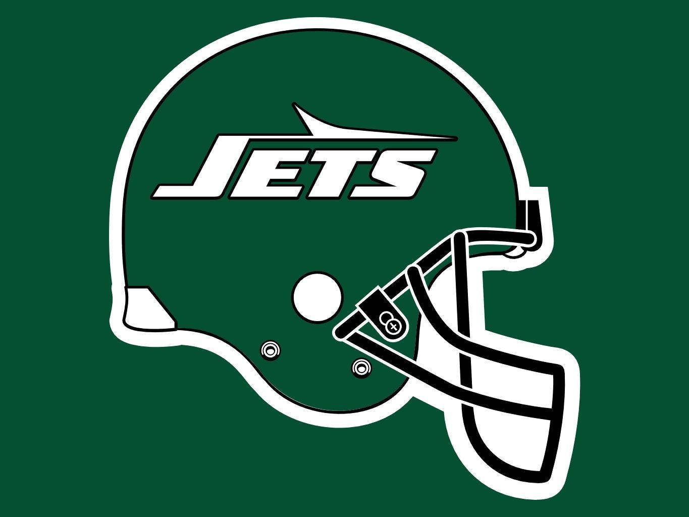 New York Jets, green helmet, white outline, HD Desktop Wallpaper