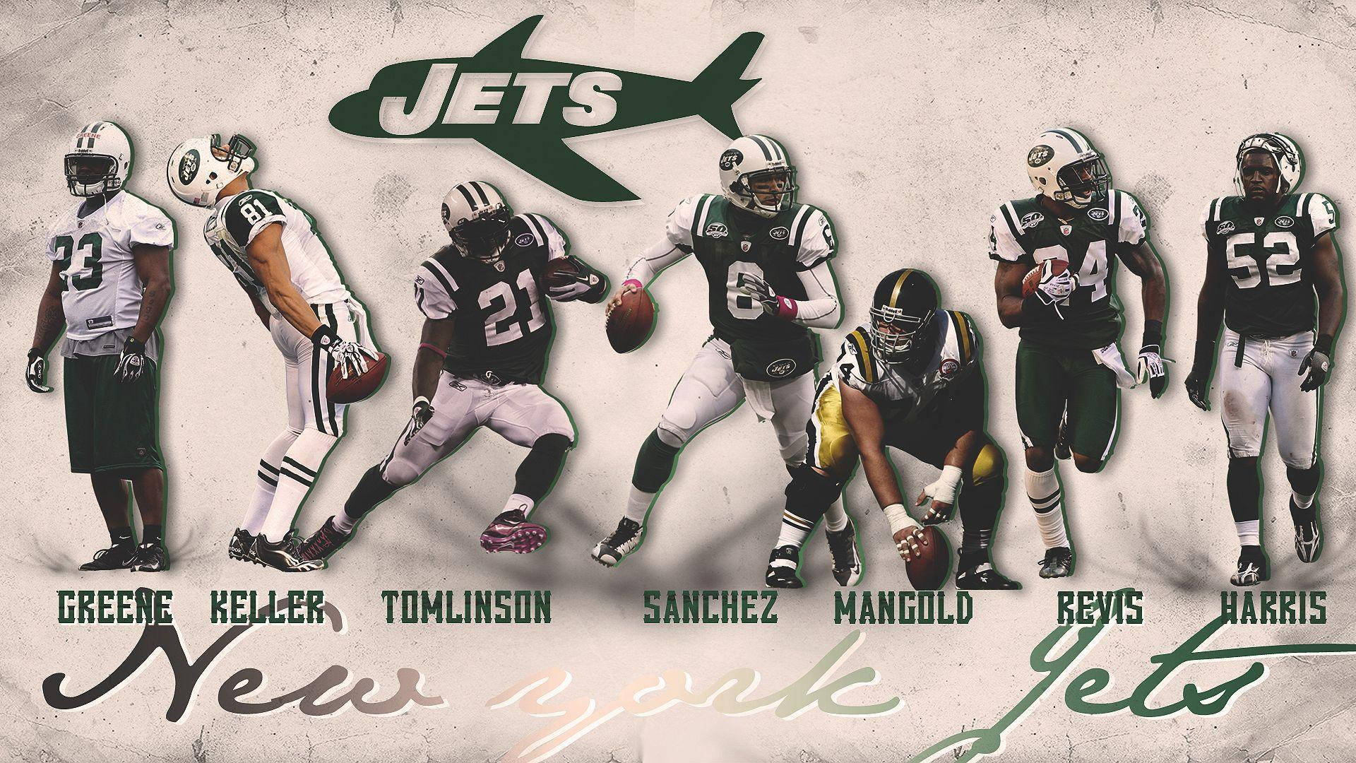 New York Jets, team logo, textured background, Full HD Desktop Wallpaper