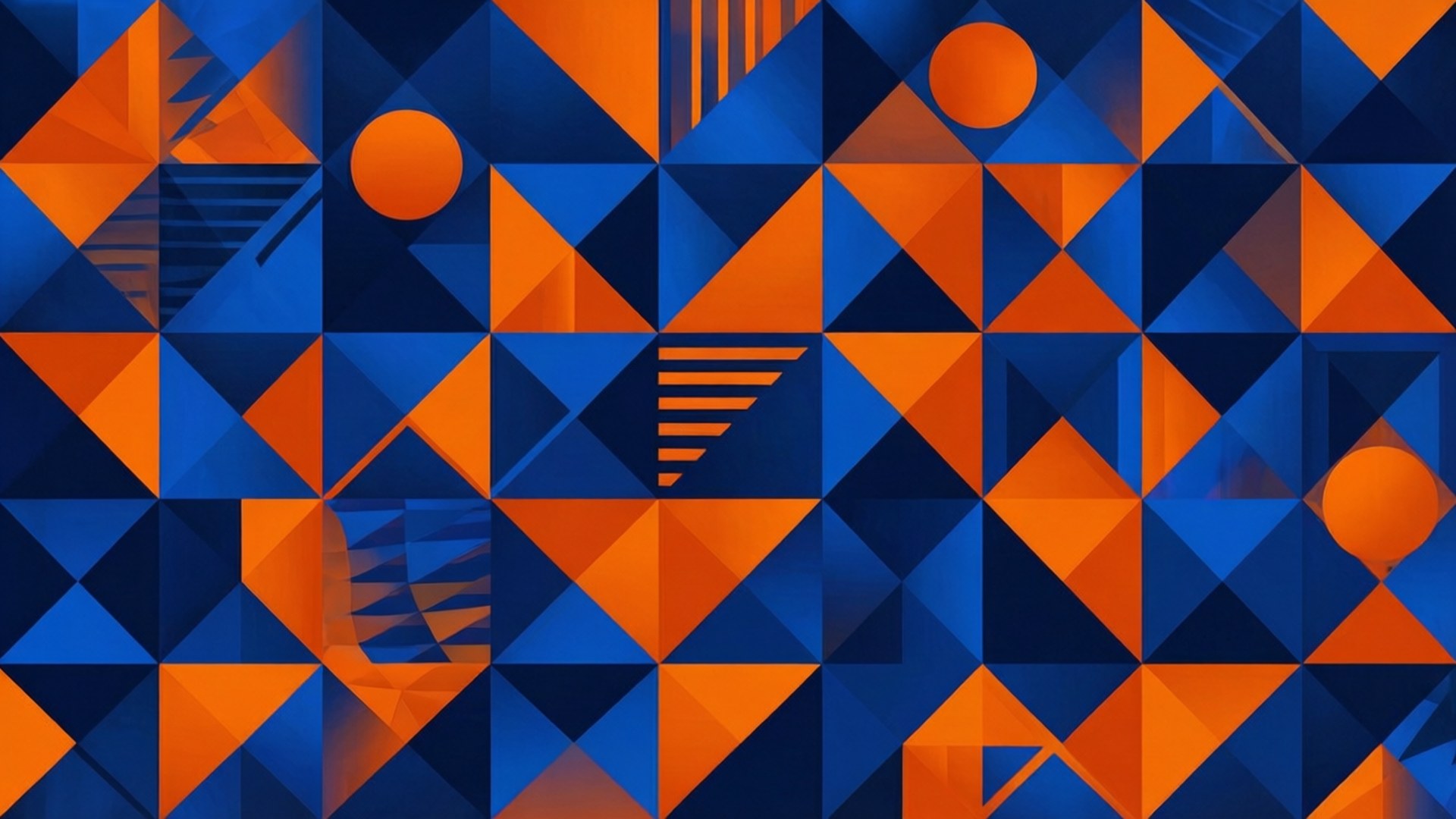 knicks, geometric abstract, blue, Full HD Desktop Wallpaper