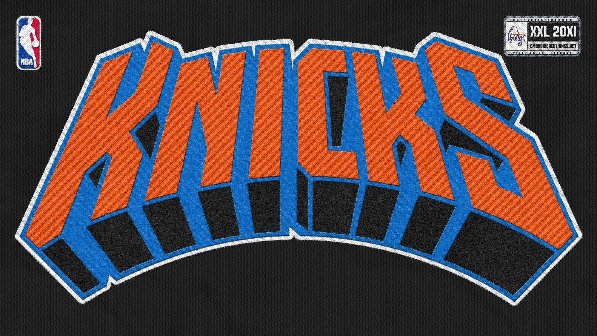 New York Knicks, classic team logo, orange, Full HD Desktop Wallpaper