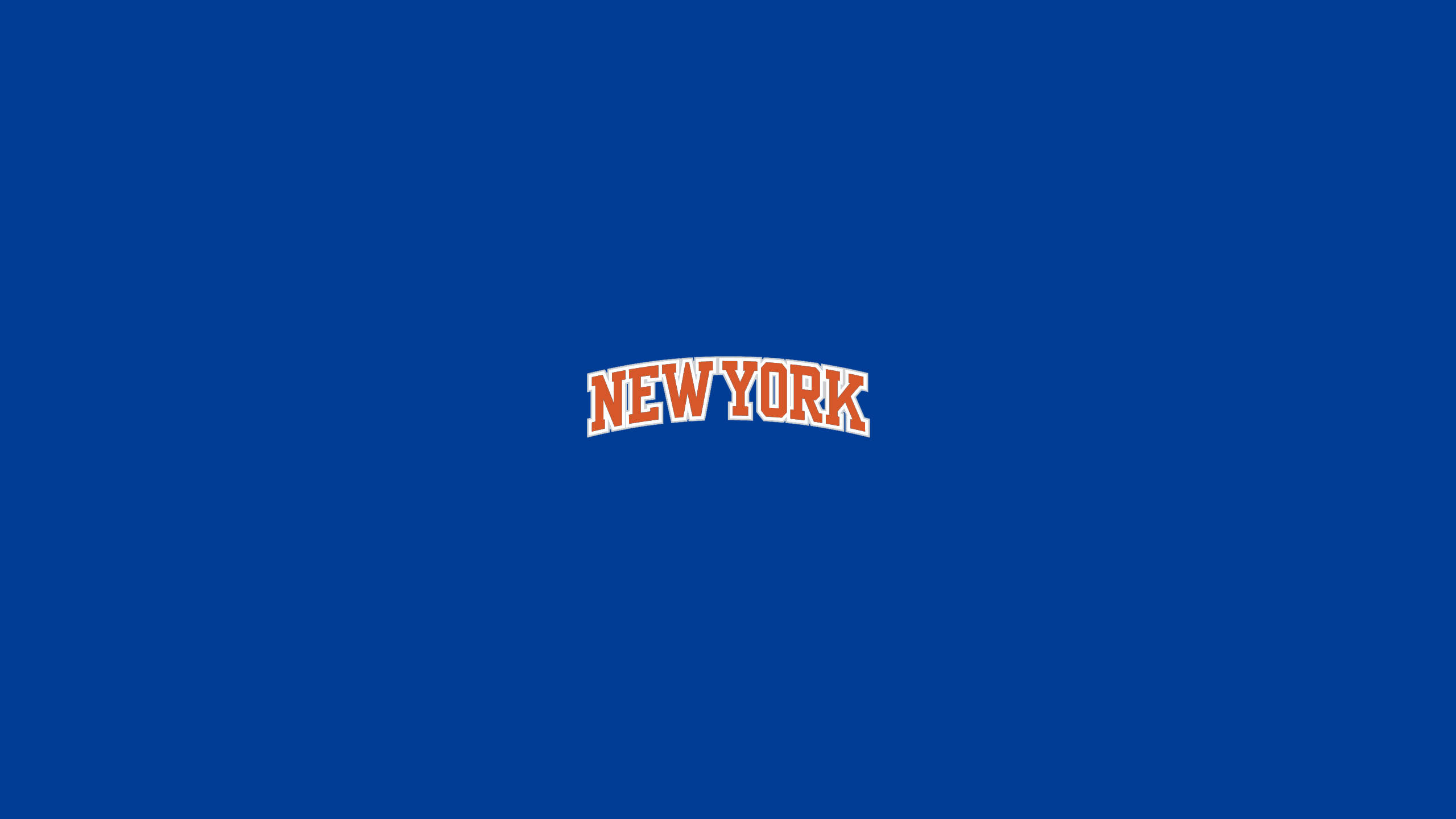 New York Knicks, simple logo, orange, 2K Desktop Wallpaper