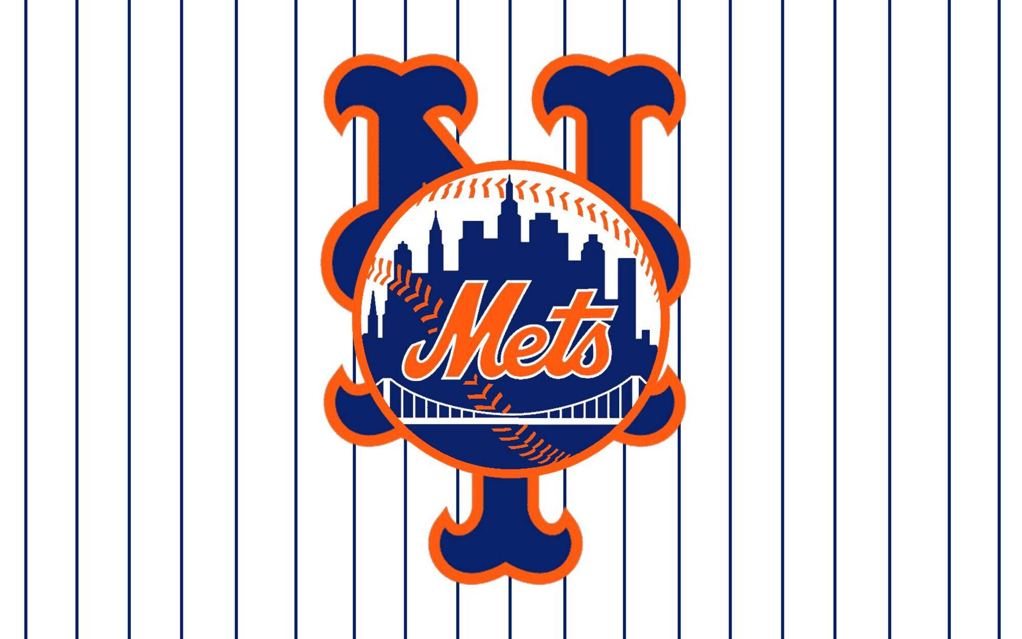 New York Mets, city skyline, baseball design, Full HD Desktop Wallpaper
