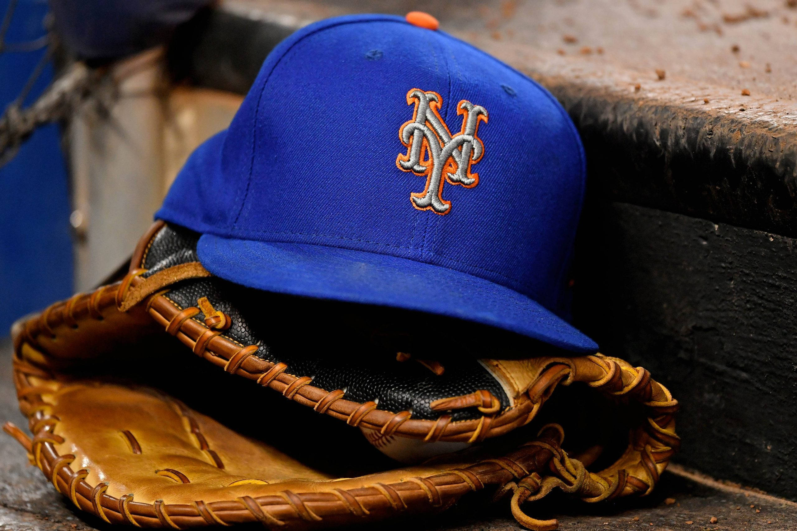 New York Mets, blue, baseball cap, 2K Desktop Wallpaper