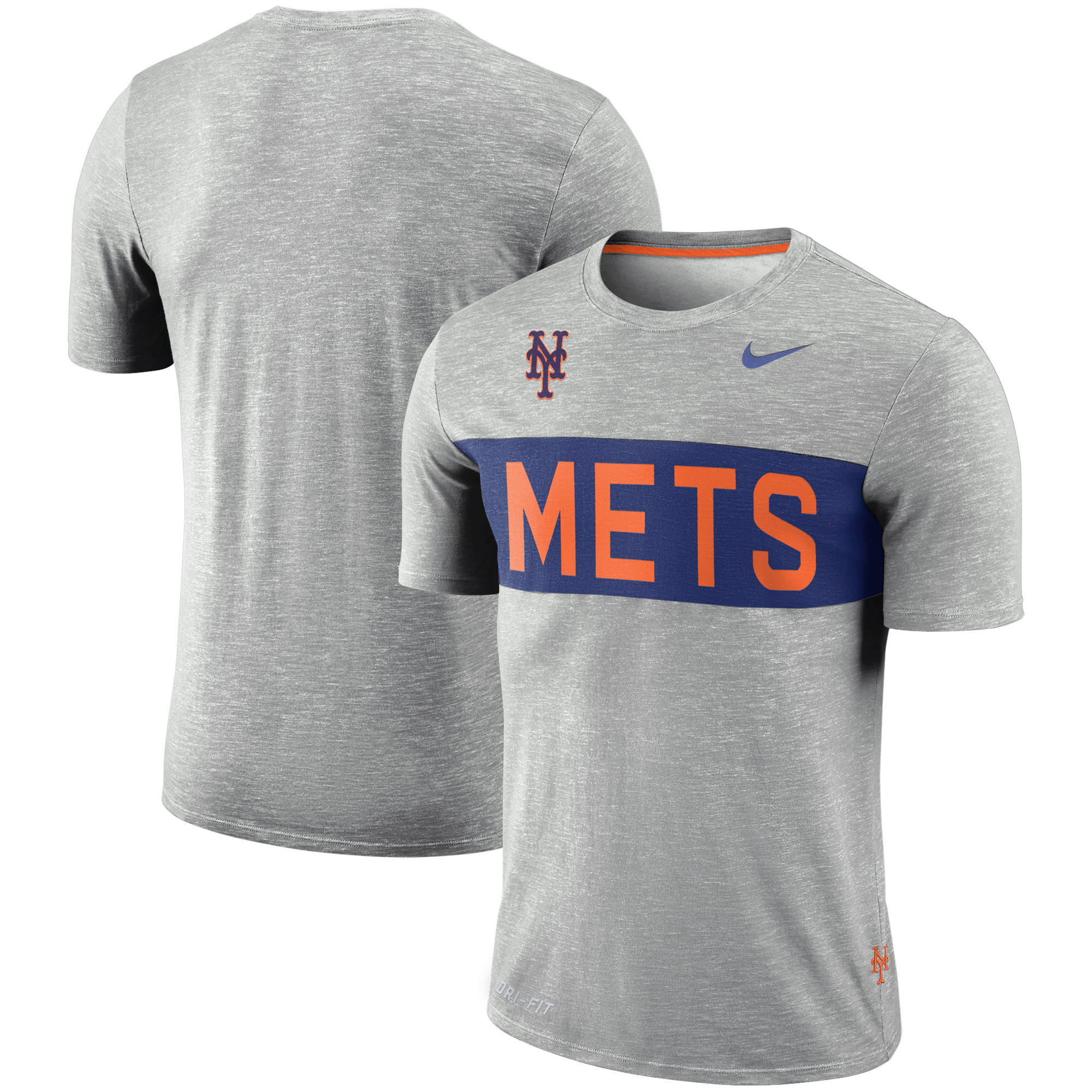 New York Mets, grey heathered, Nike performance t-shirt, Full HD Desktop Wallpaper
