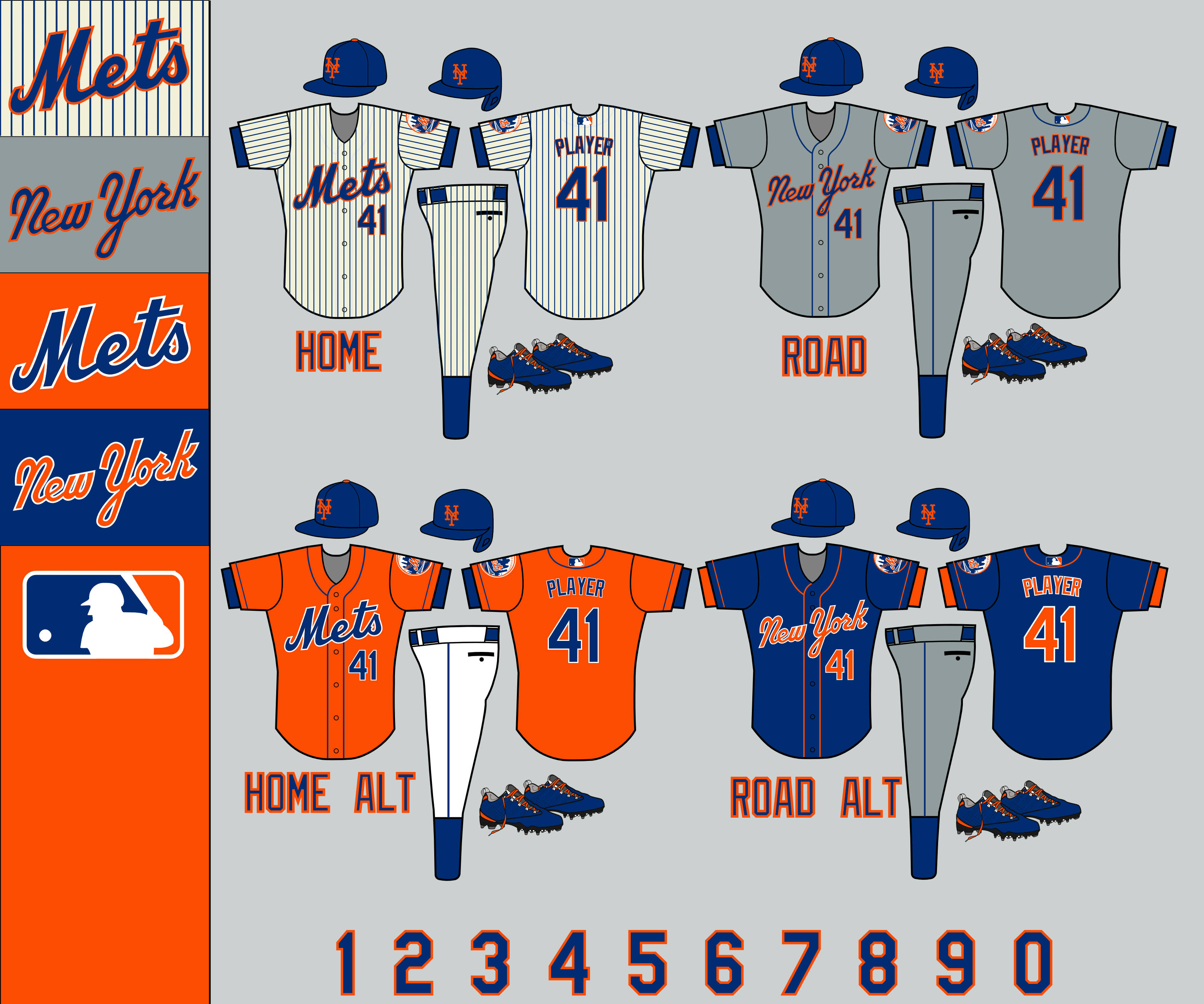 New York Mets, uniforms, player number 41, 2K Desktop Wallpaper