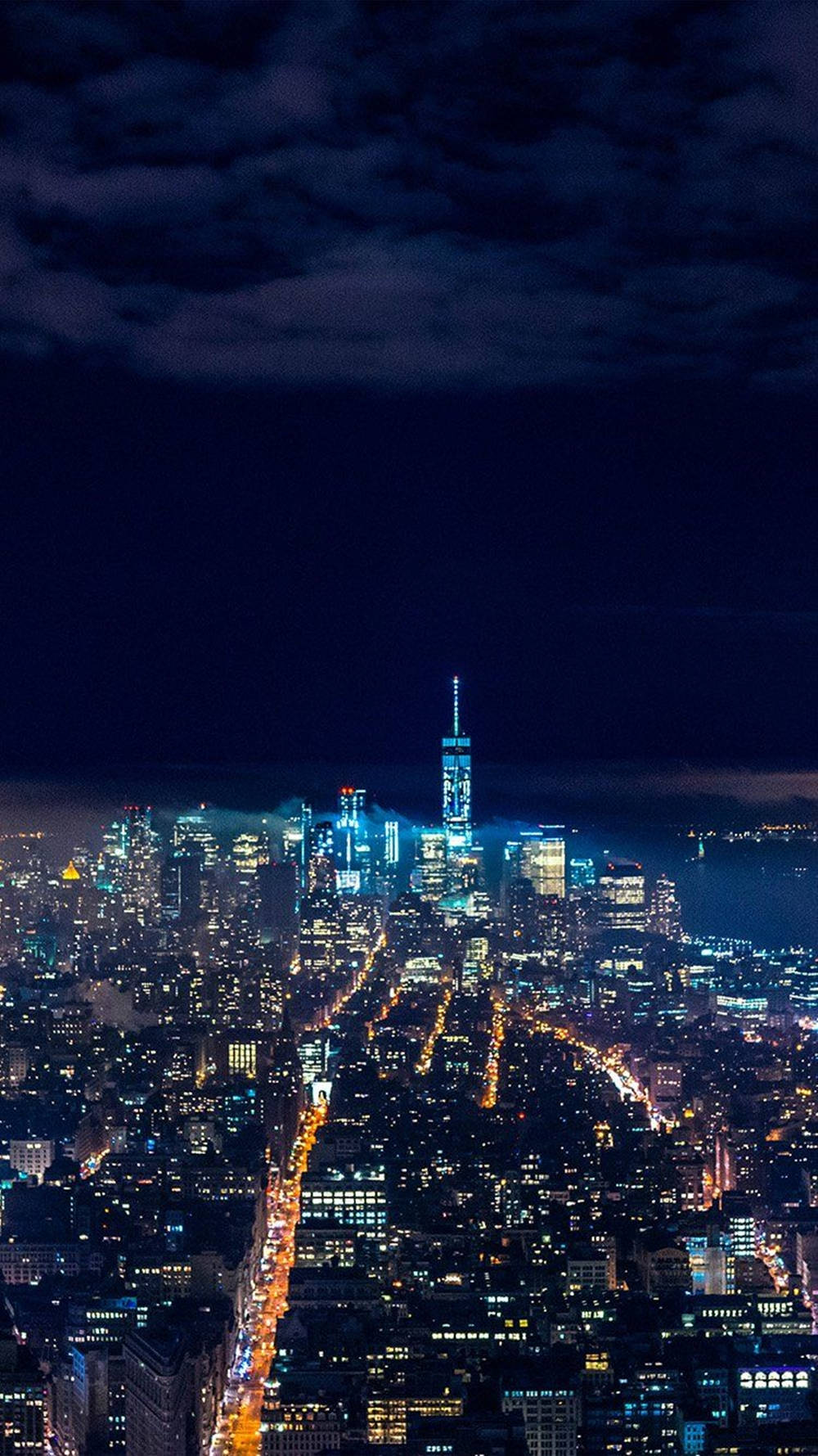 New York Skyline, iPhone, Night, HD Phone Wallpaper