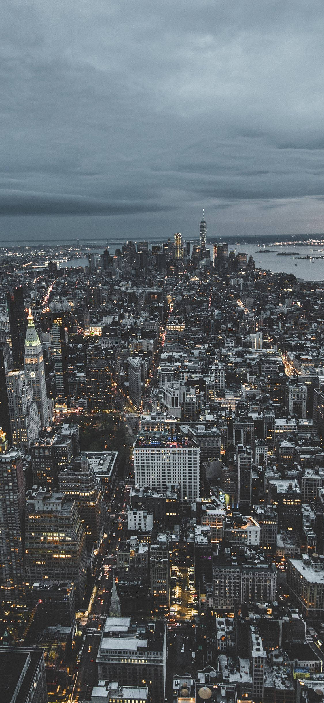 New York Skyline, iPhone, aerial view, Full HD Phone Wallpaper