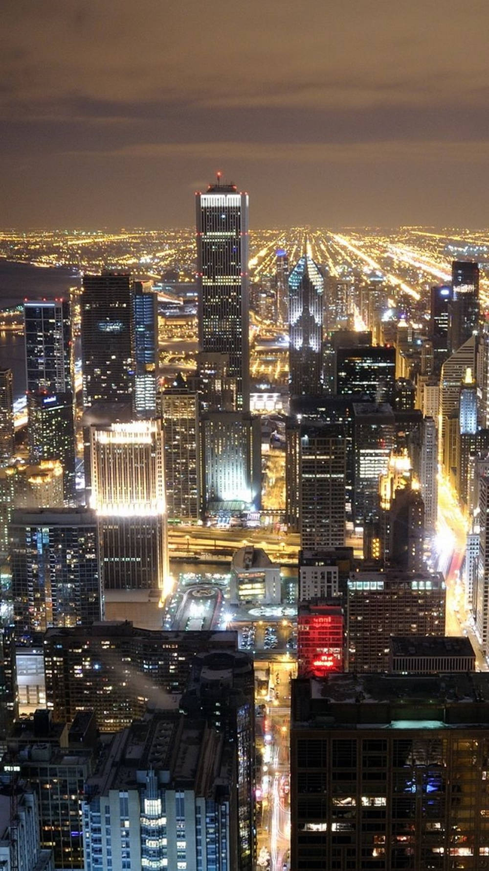 New York Skyline, iPhone, night, HD Phone Wallpaper