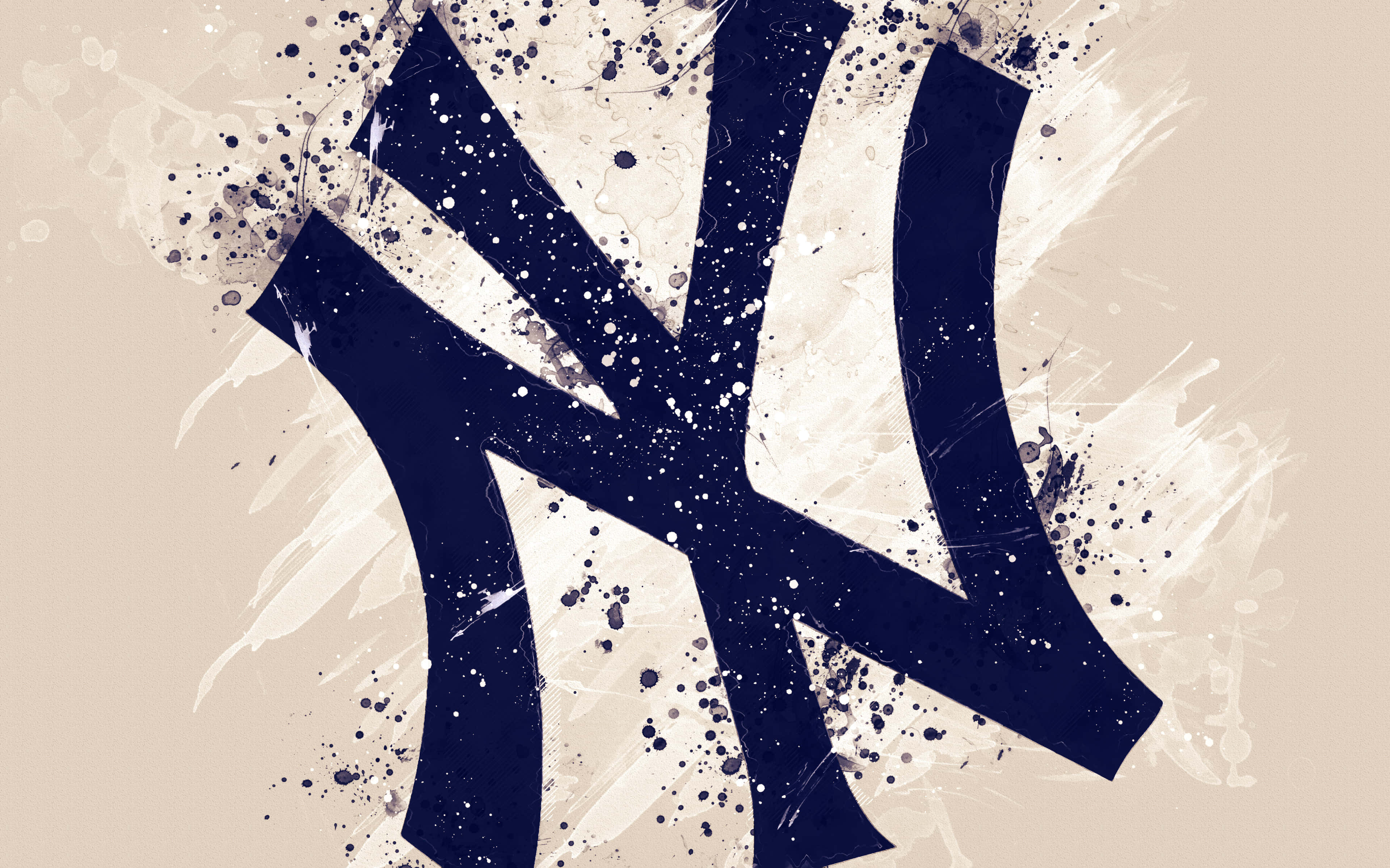 New York Yankees, navy blue, white, 4K Desktop Wallpaper