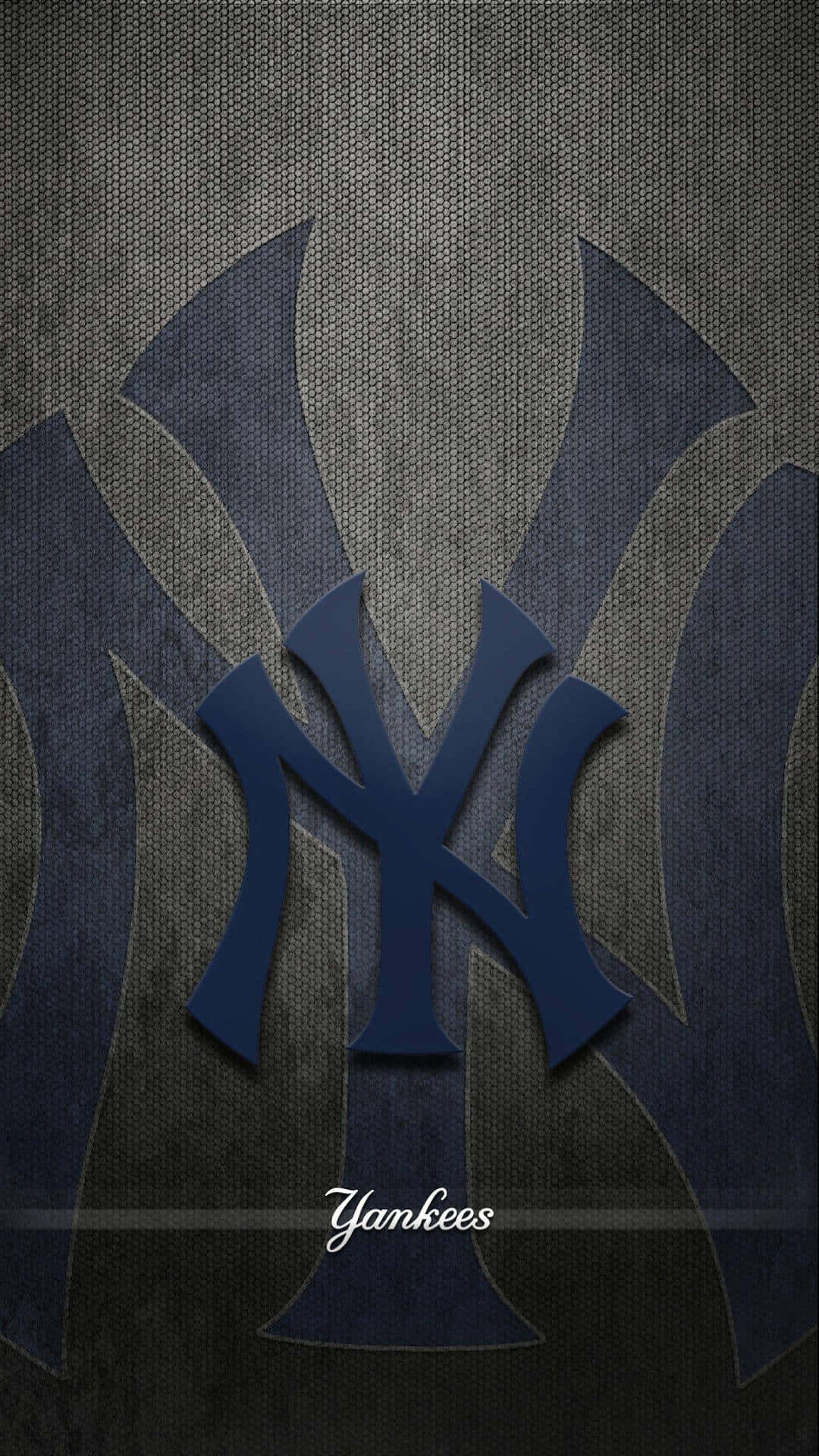 New York Yankees, navy blue, dark gray fabric background, Full HD Phone Wallpaper