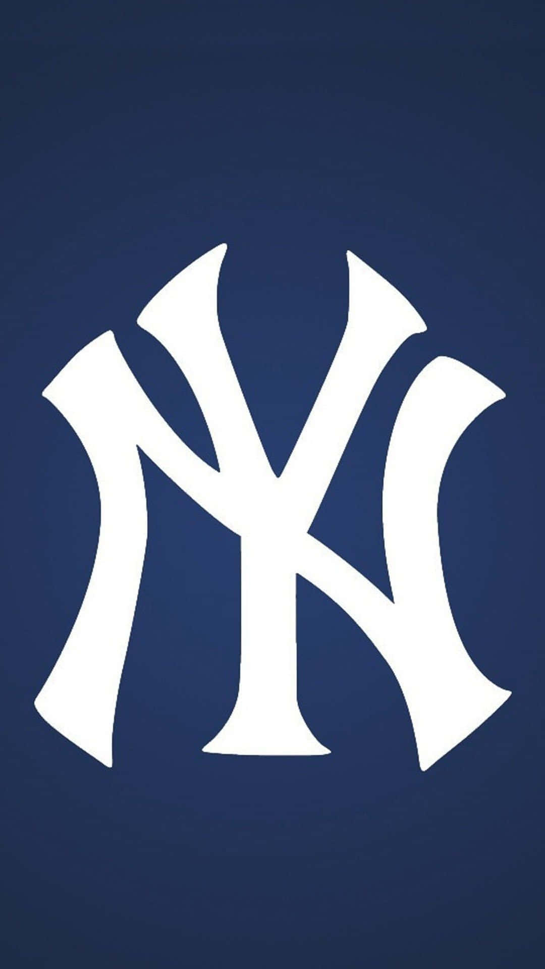 New York Yankees, interlocking NY logo, navy blue background, Full HD Phone Wallpaper