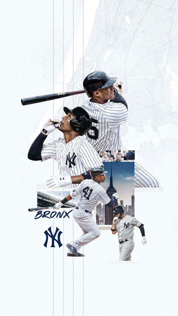 New York Yankees, iPhone, baseball players, SD Phone Wallpaper