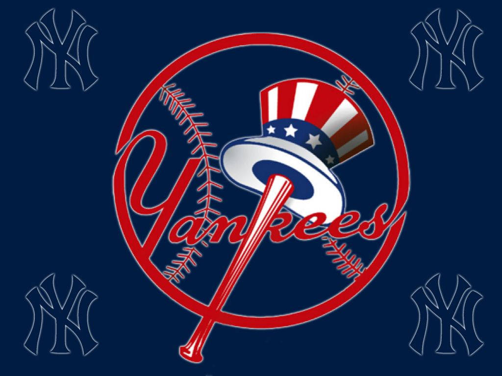 New York Yankees, red bat, patriotic top hat, SD Desktop Wallpaper