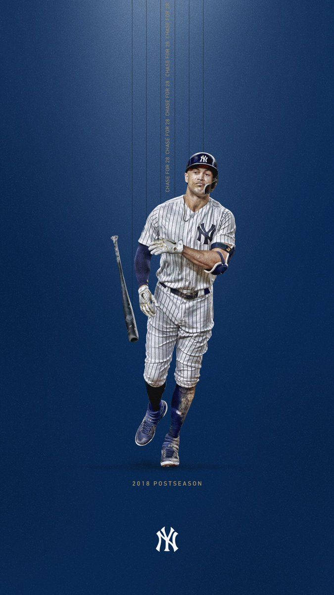 New York Yankees, bat, deep blue gradient background, SD Phone Wallpaper