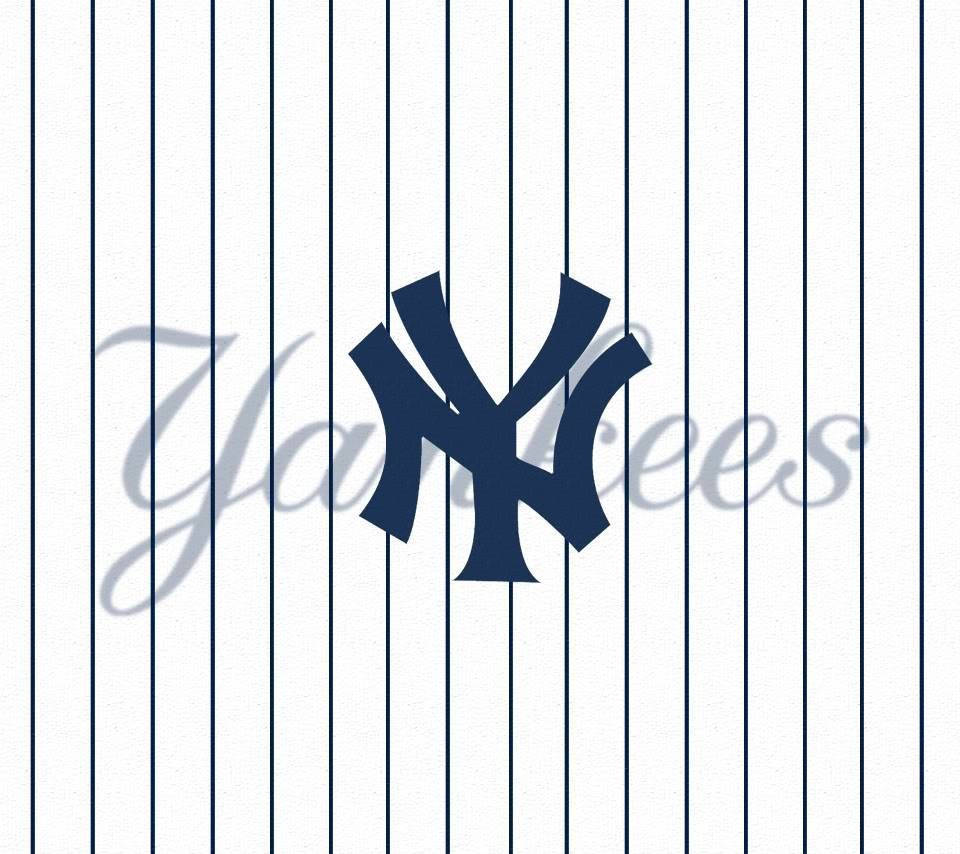 New York Yankees, navy blue, white pinstripe, SD Desktop Wallpaper