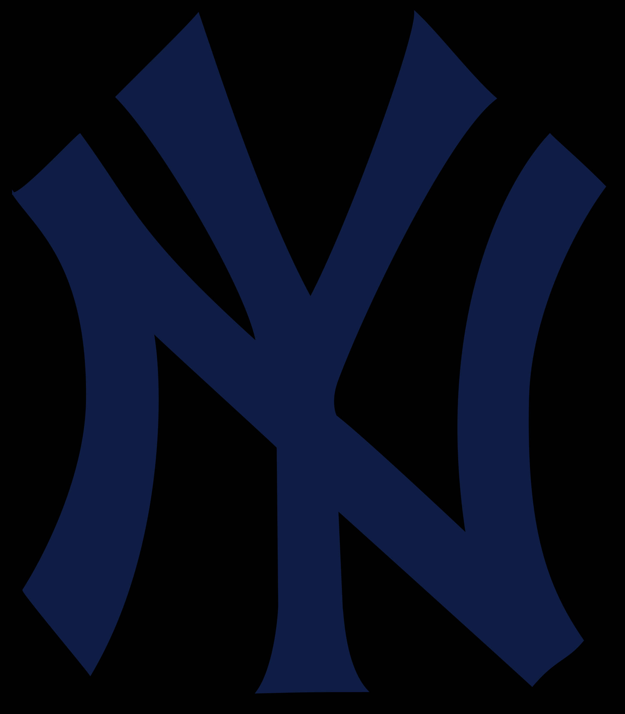 New York Yankees, blue NY logo, navy blue, Full HD Phone Wallpaper