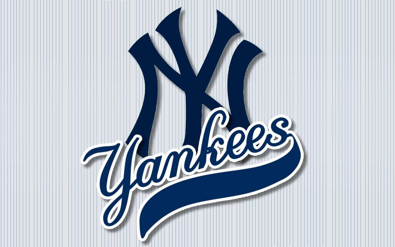 New York Yankees, Wordmark Logo, navy blue, HD Desktop Wallpaper