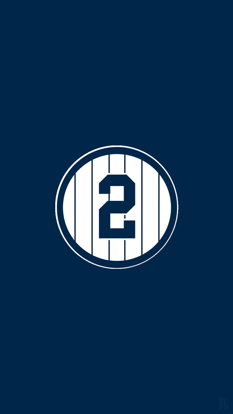New York Yankees, number 2, navy blue, HD Phone Wallpaper