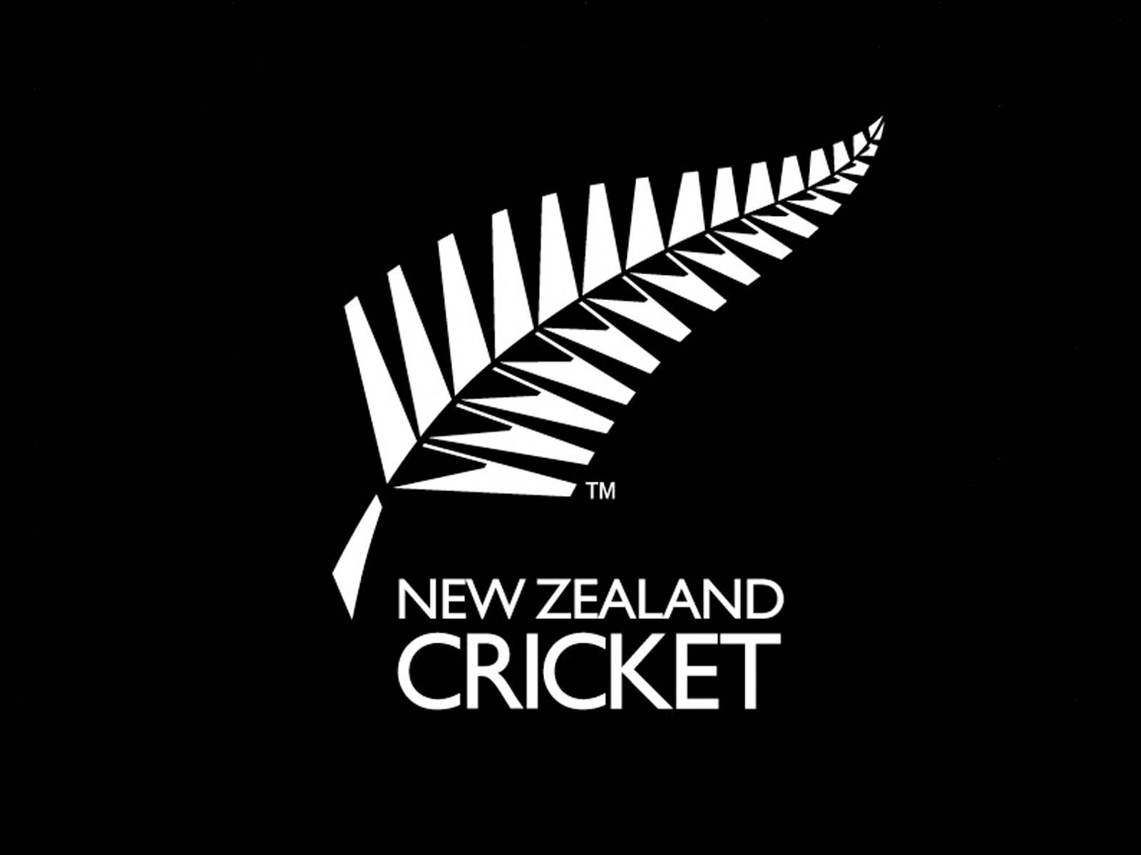 New Zealand Cricket, silver fern logo, white, HD Desktop Wallpaper