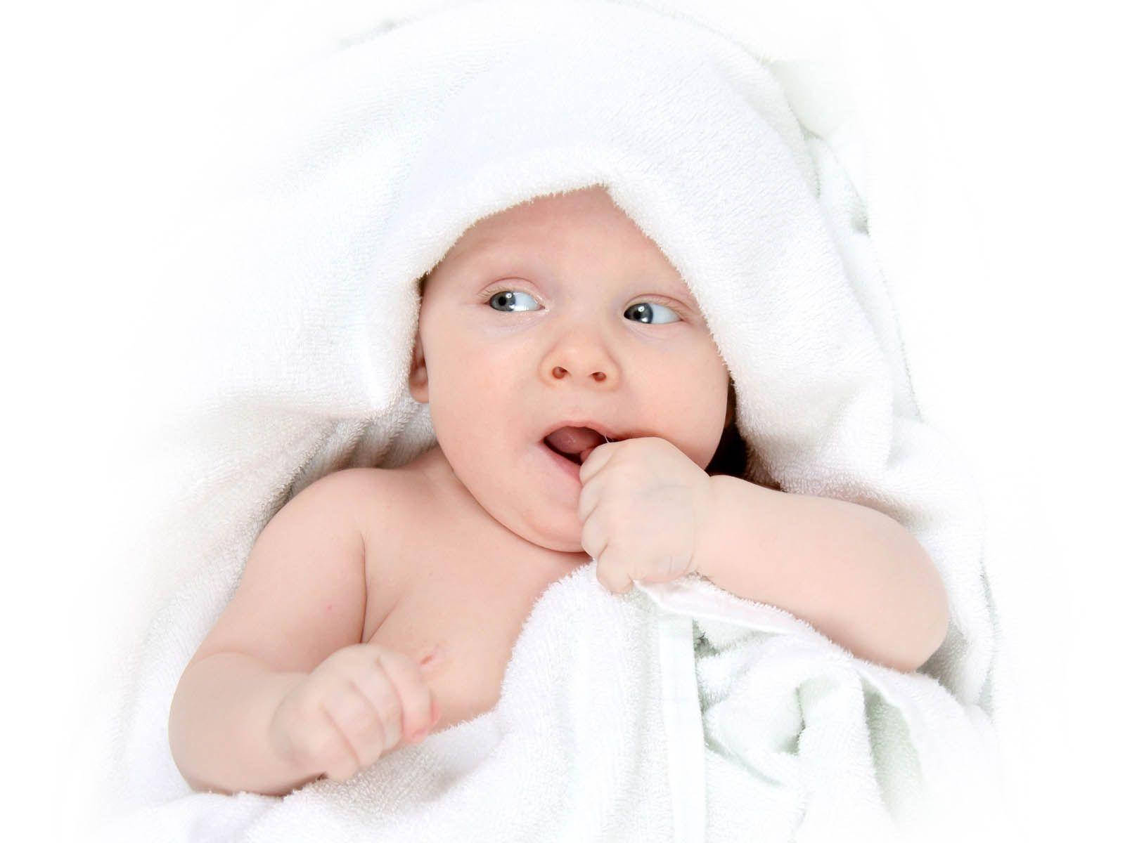 newborn, white towel, close up, HD Desktop Wallpaper