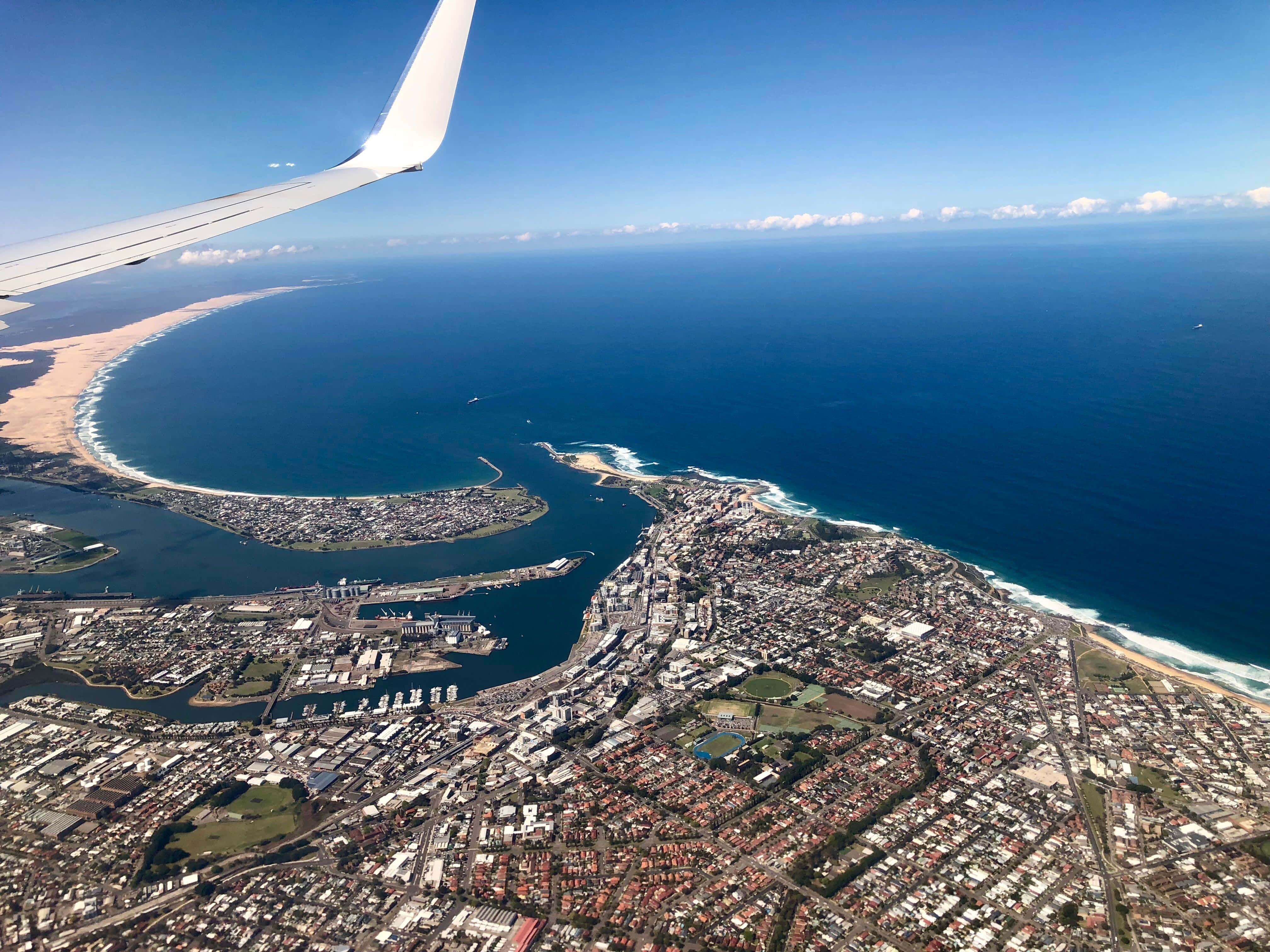 Newcastle, foreshore, blue ocean, 4K Desktop Wallpaper