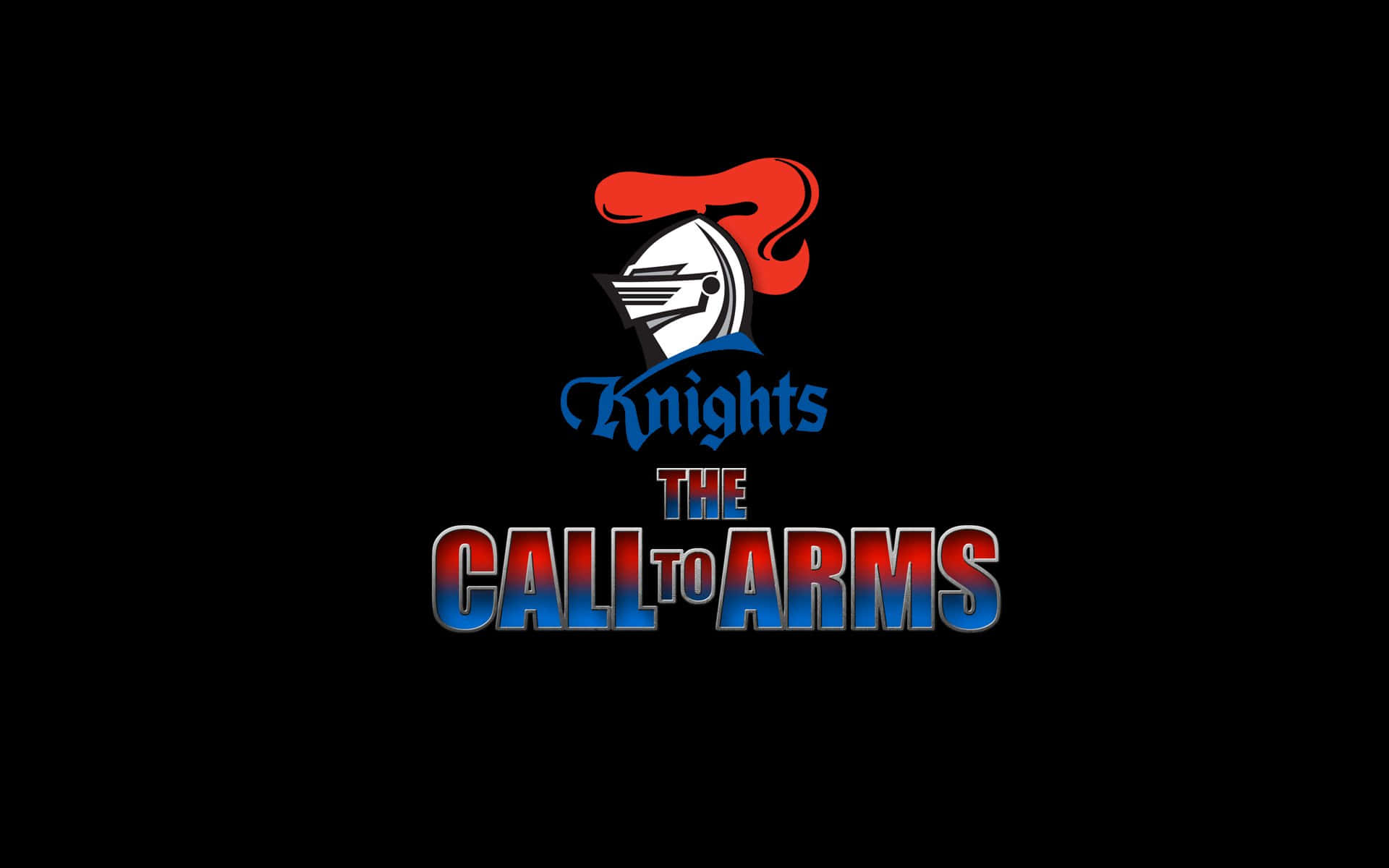 Newcastle Knights, knight's helmet, red plume, Full HD Desktop Wallpaper
