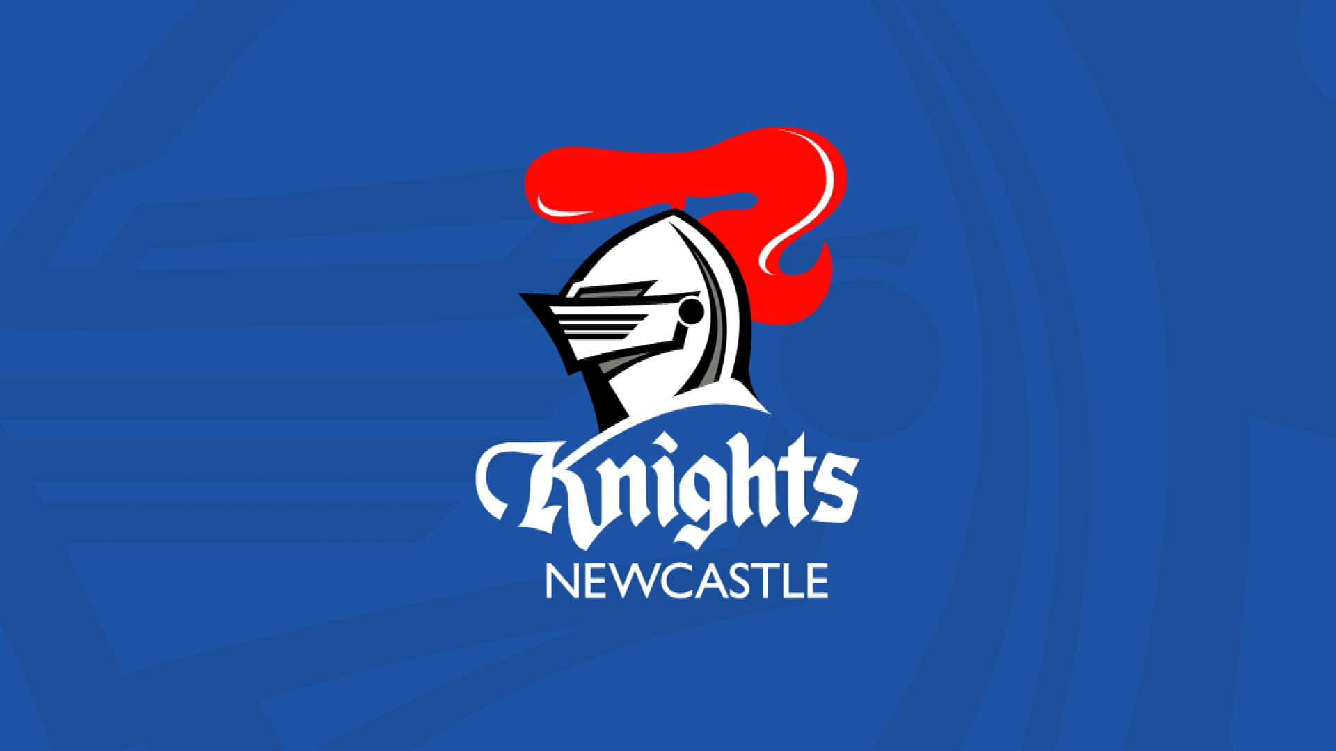 Newcastle Knights, knight helmet logo, red plume, Full HD Desktop Wallpaper