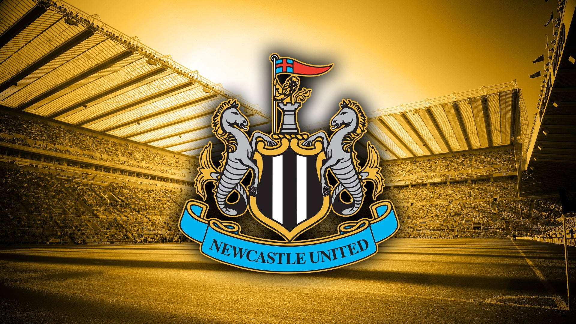 Newcastle United FC, logo, stadium, Full HD Desktop Wallpaper