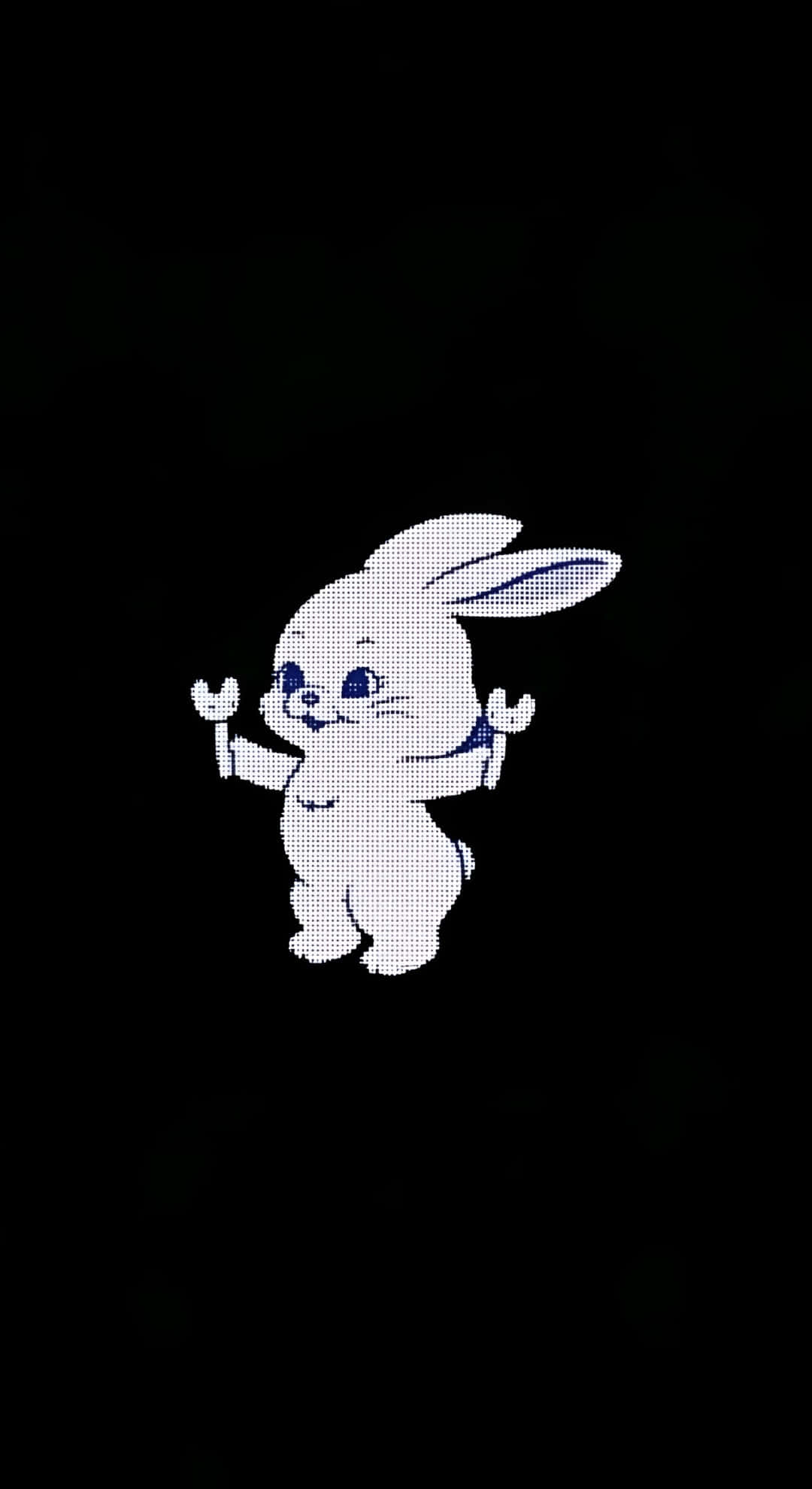 Newjeans Bunny, white cartoon rabbit, blue eyes, Full HD Phone Wallpaper