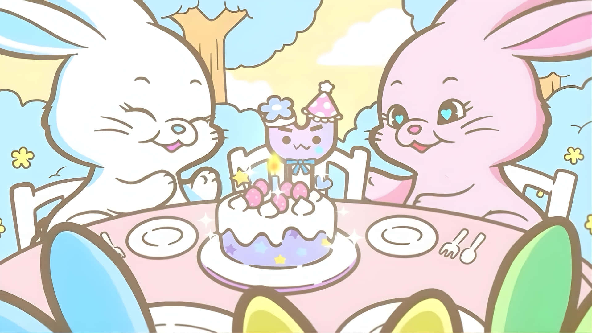 Newjeans Bunny, birthday party, cake, Full HD Desktop Wallpaper