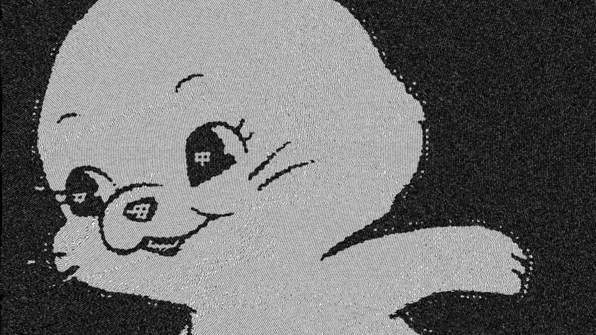 Newjeans Bunny, cartoon baby, wide grin, Full HD Desktop Wallpaper
