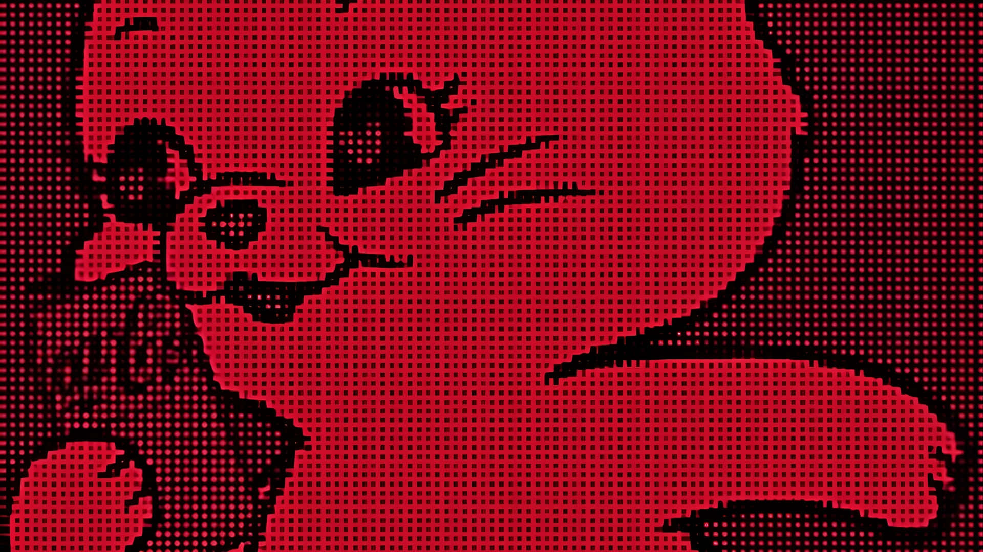 Newjeans Bunny, pixel art, red cartoon cat, Full HD Desktop Wallpaper