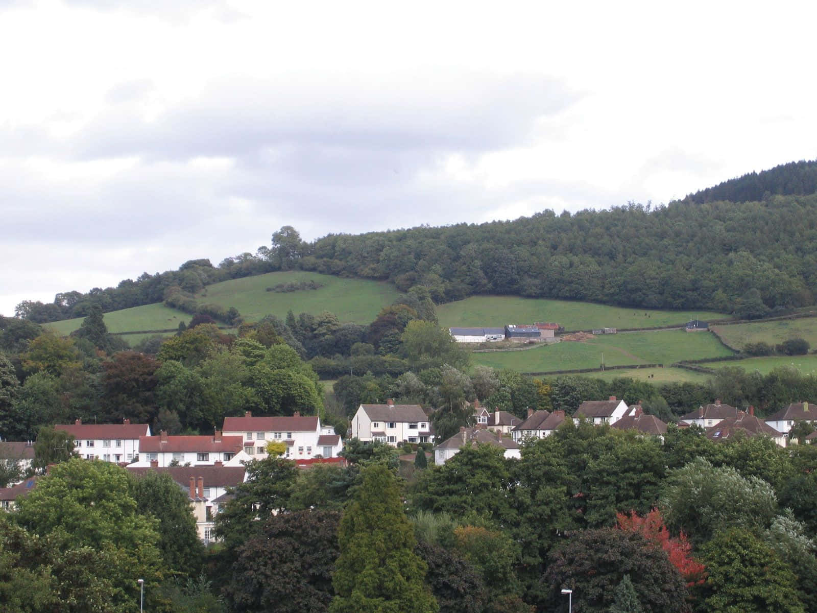 Newport United Kingdom, lush green hills, cloudy sky, HD Desktop Wallpaper